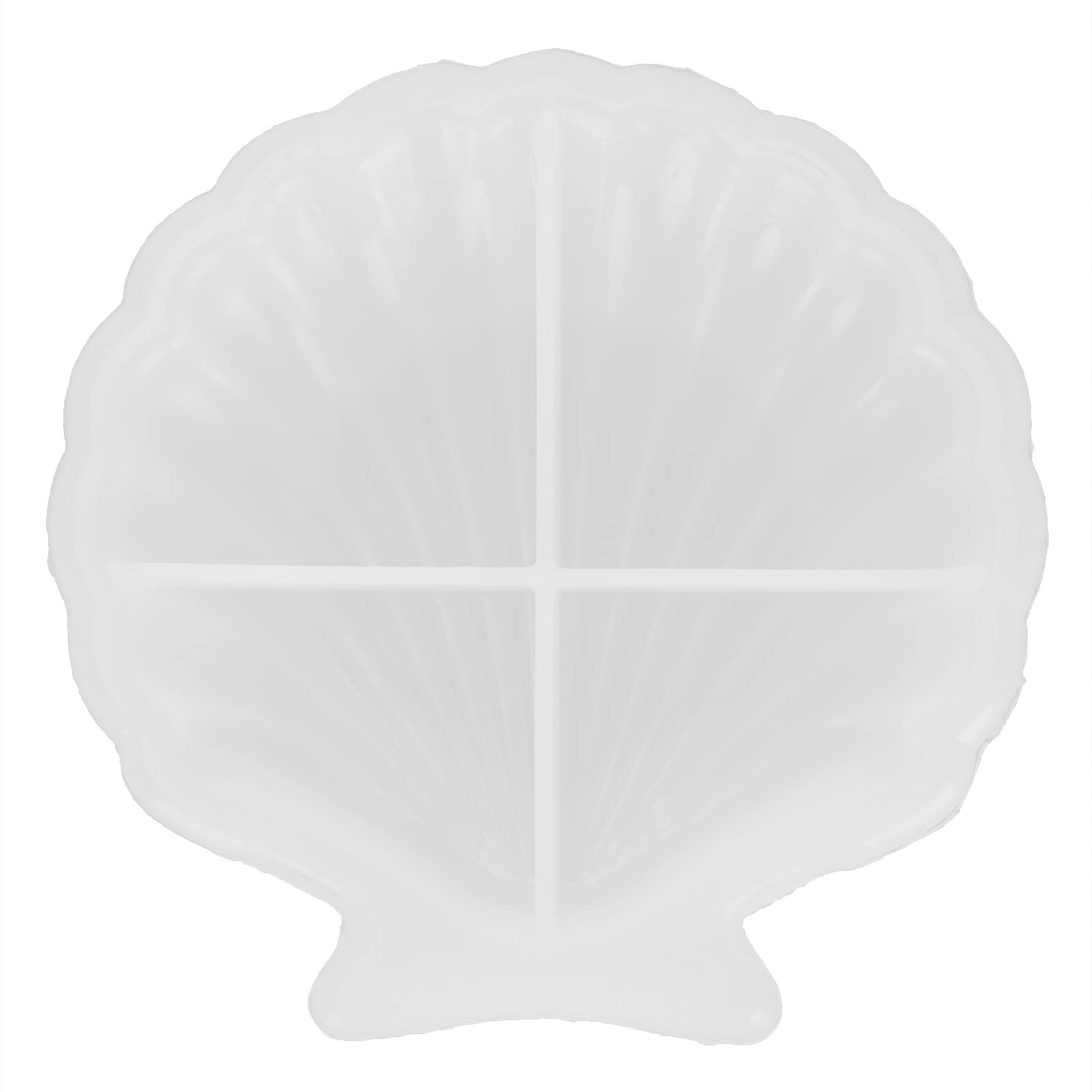Premium Silicone Jewelry Tray with Shell Design - DIY Resin Craft Mold, Easy Demold Storage Plate for Rings, Trinkets & Home Decor | Perfect for Crafting, Organizing Jewelry & Beach-Themed Decorations