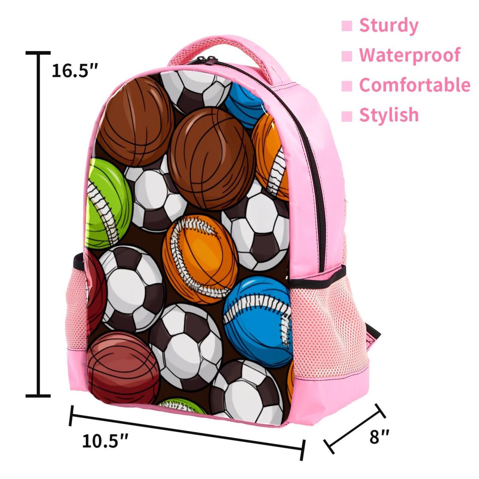 **Durable Travel Backpack for Men & Women - Lightweight Sports Backpack for Basketball, Football, Volleyball - Perfect for Gym, Hiking & Outdoor Adventures**