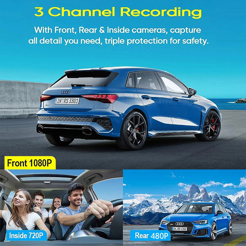 Mpow 4K Dash Cam for Cars - Ultra HD Video Recording, Night Vision, G-Sensor, Loop Recording - Perfect for Road Trips, Commuting, and Uber/Lyft Drivers