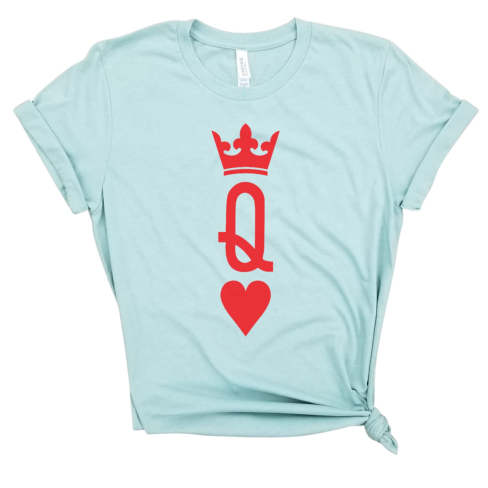 Queen of Hearts T-Shirt - Elegant Playing Card Design, Unisex Casual Tee for Poker & Gambling Fans - Perfect Gift for Her, Birthday or Casino Night Outfit
