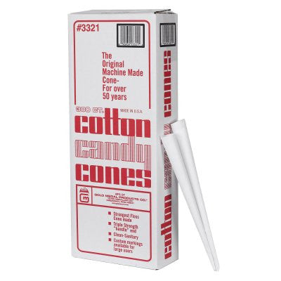 1000 Pack Cotton Candy Cones - Bulk Paper Cones for Cotton Candy Machine, Carnival Treats & Party Supplies - Perfect for Birthday Parties, Fairs, and Events