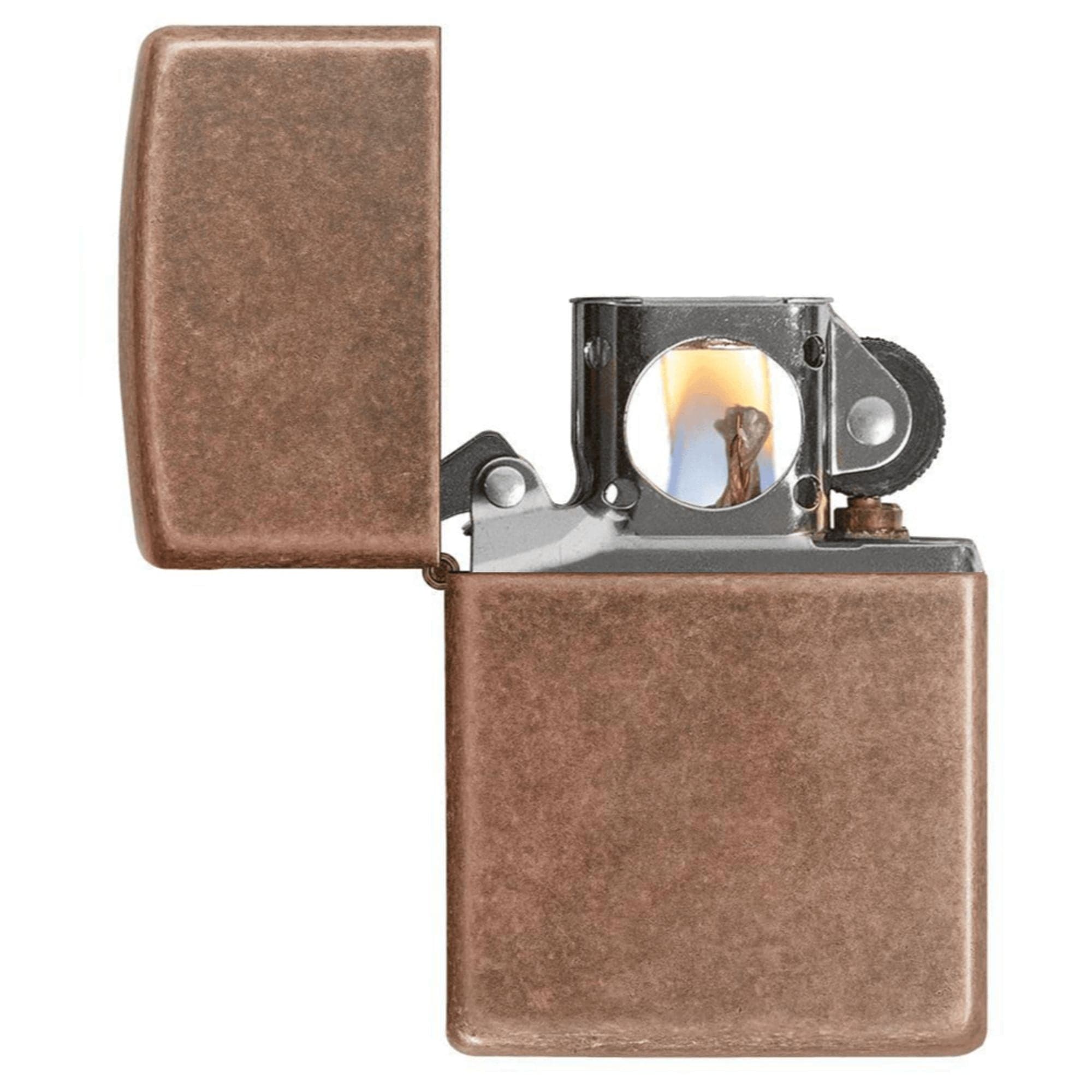Vintage Antique Copper Zippo Lighter #301FB - Collectible Windproof Lighter for Outdoor Camping, Hiking & Everyday Carry (EDC)