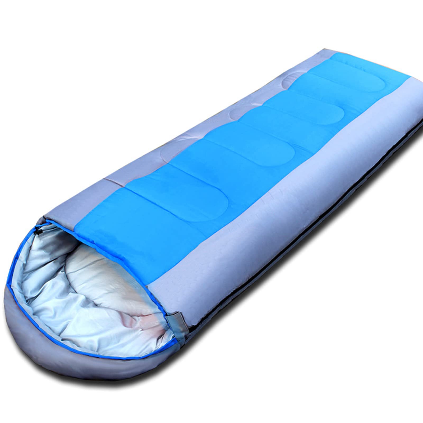 Lightweight Waterproof Adult Sleeping Bag with Hood - Portable & Spliceable for Camping, Hiking, Outdoor Travel - Includes Storage Bag - Perfect for Backpacking, Picnics & Emergency Preparedness