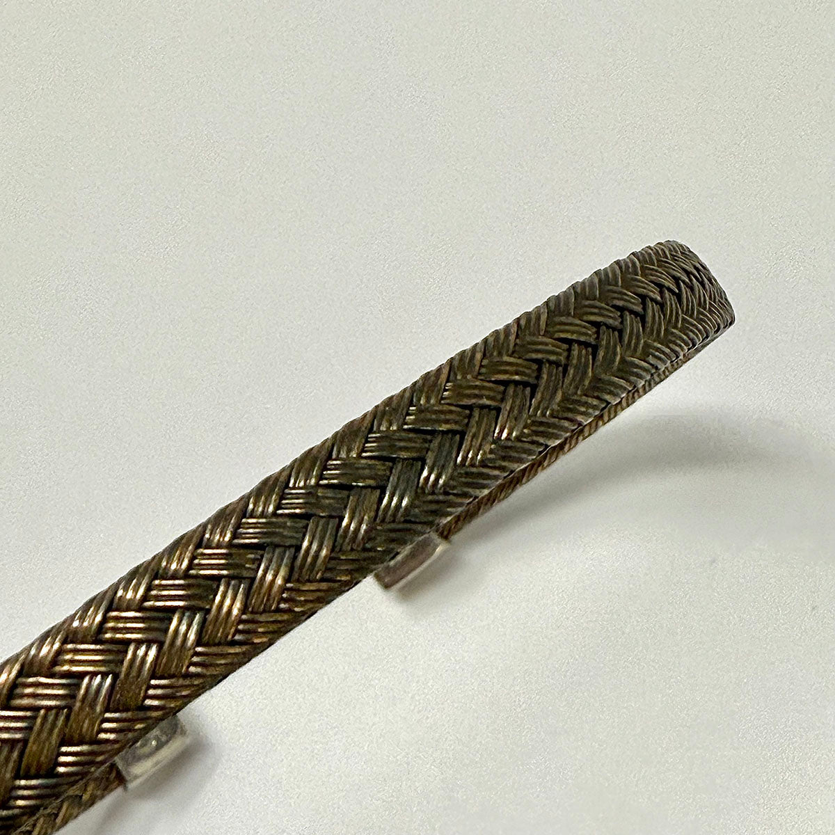 Tateossian Sterling Silver and Copper Weave Men's Cuff Bracelet - Elegant Handmade Jewelry for Gifts, Weddings & Special Occasions