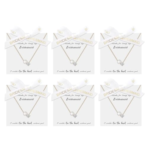 bridesmaid necklace-6pcs