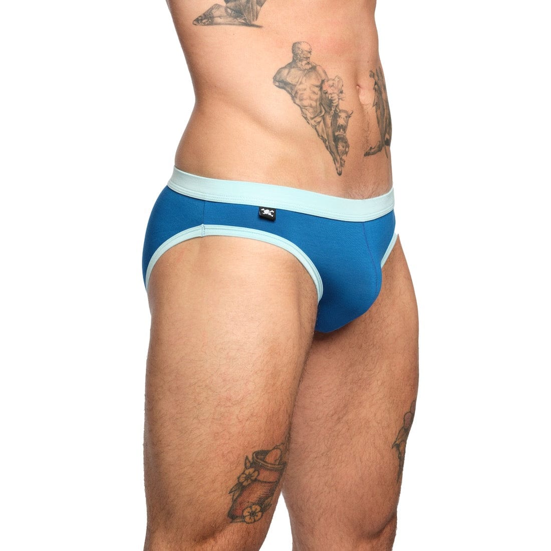 Just The Bones Cloud Brief Blue - Comfortable & Stylish Men's Underwear for Everyday Wear, Workout & Travel