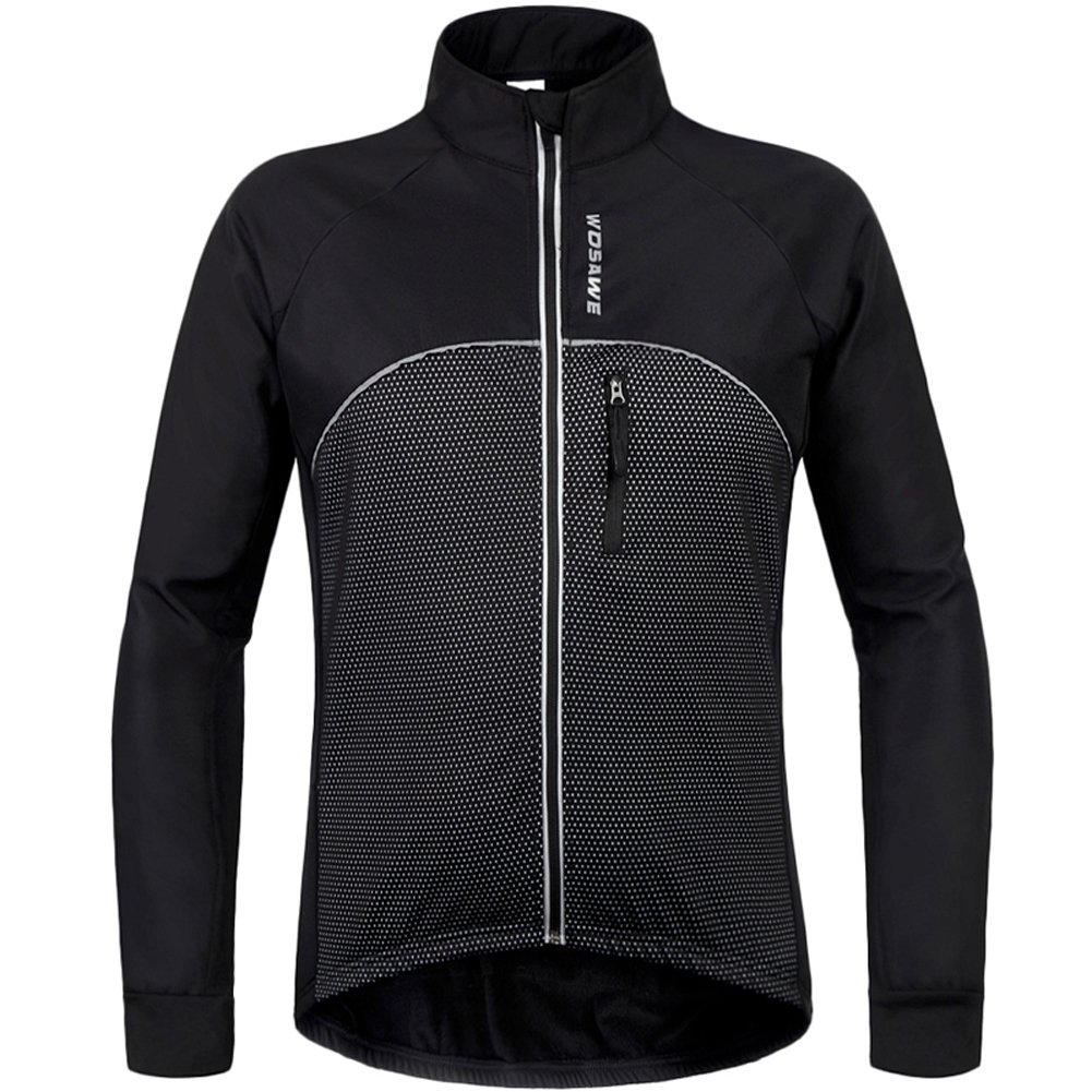 Men's & Women's Soft Shell Thermal Fleece Cycling Jacket - Windproof & Waterproof for Outdoor Biking, Running & Hiking - Perfect for Cold Weather Sports & Winter Commuting