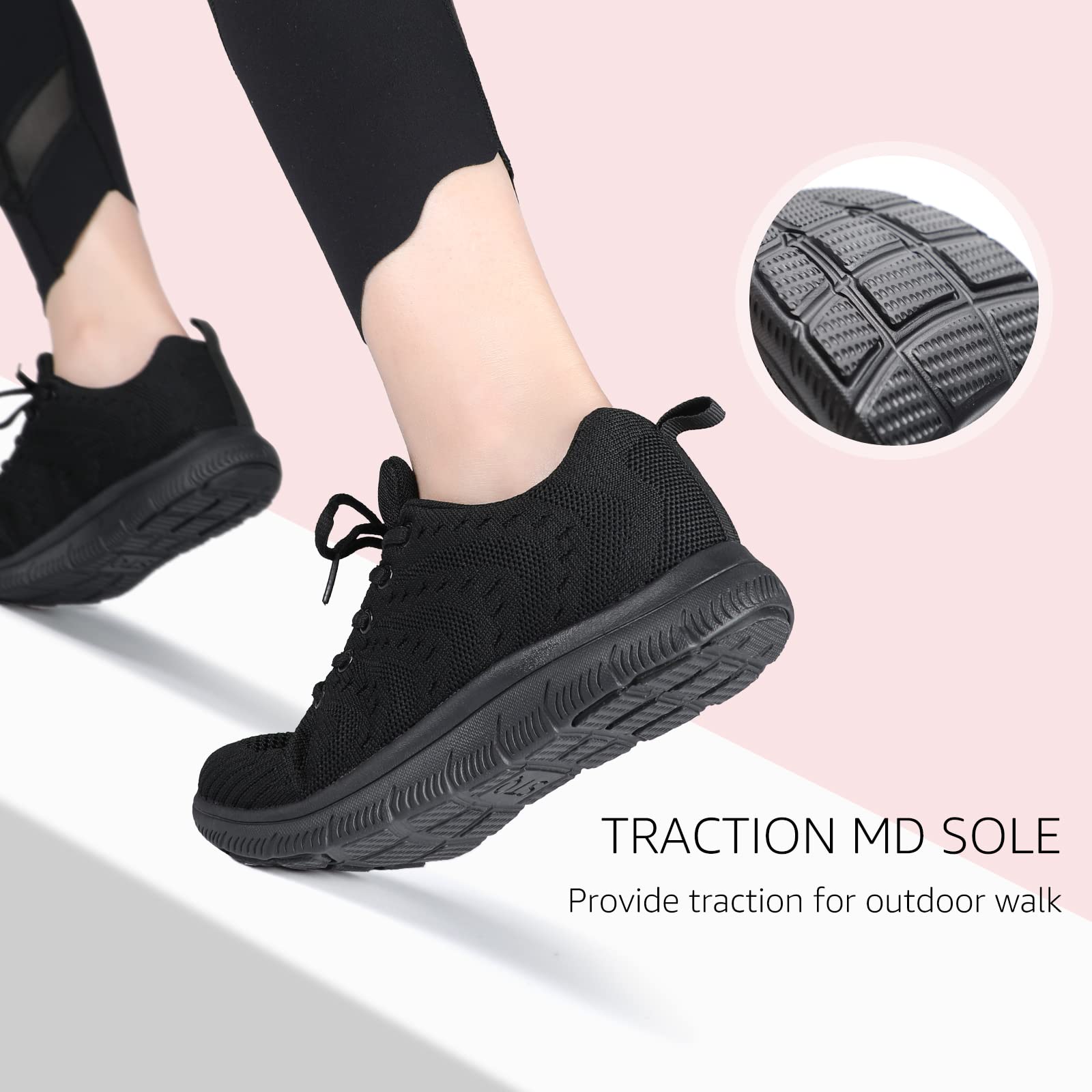 STQ Women's Lightweight Tennis Shoes - Comfortable Walking & Athletic Sneakers for Gym, Workout, Cross Training | Fashionable & Breathable for Running, Casual Wear & Outdoor Activities