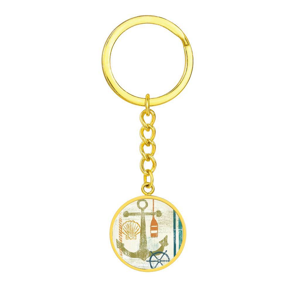 Stylish Beachy Anchor Keychain - Nautical Themed Keyring for Keys, Bags & Gifts - Perfect for Beach Lovers, Summer Accessories & Coastal Decor