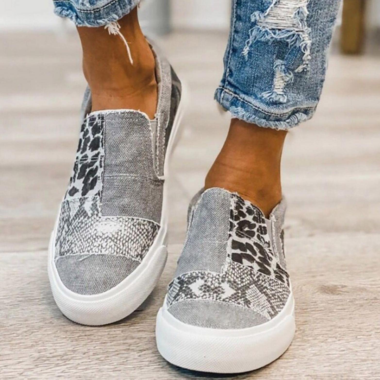 Masbird Women's Slip-On Sneakers - Memory Foam Walking Shoes for Women | Comfortable Casual Loafers & Fashion Canvas Shoes | Perfect for Walking, Travel & Everyday Wear