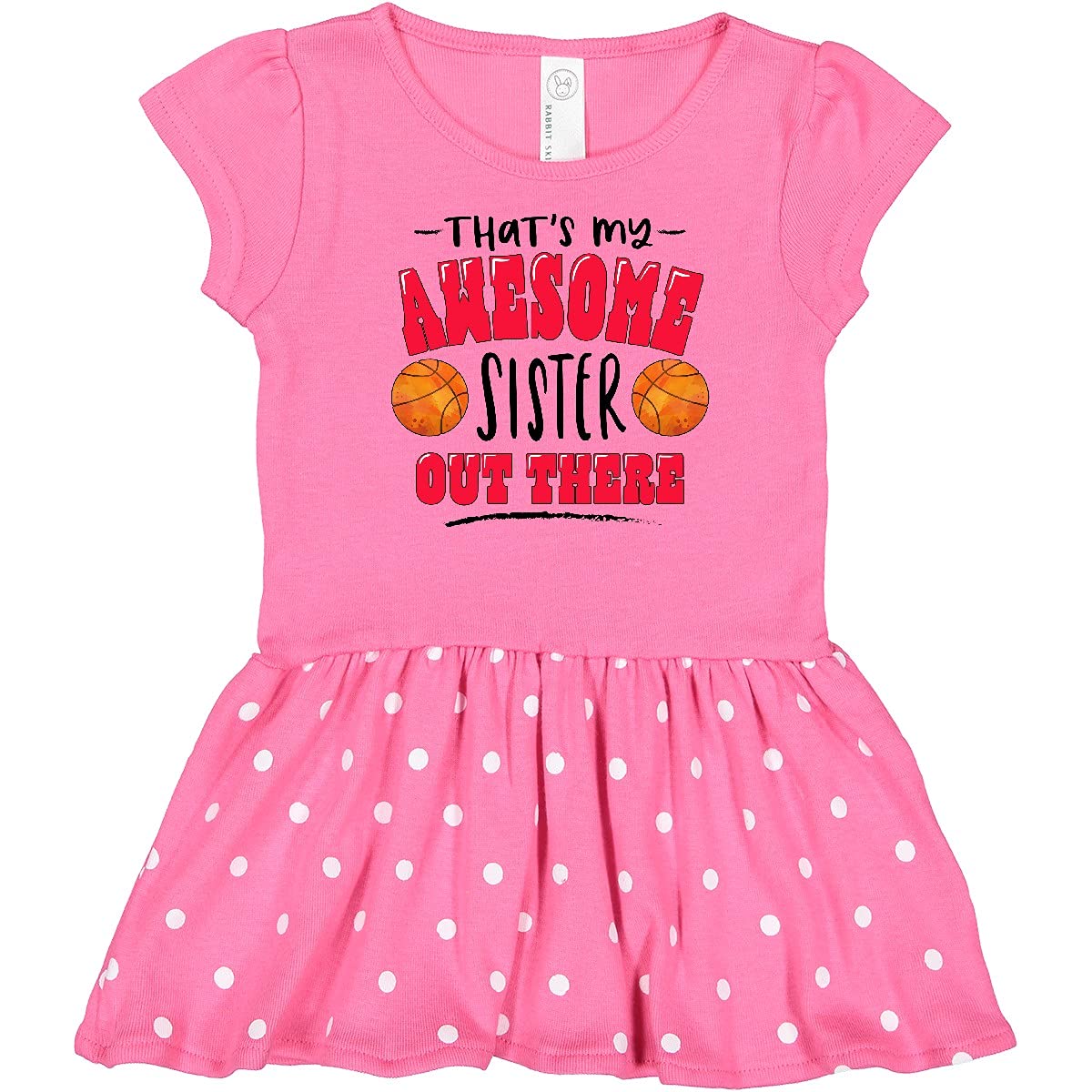 Inktastic Awesome Sister Basketball Infant Dress - Perfect for Game Day
