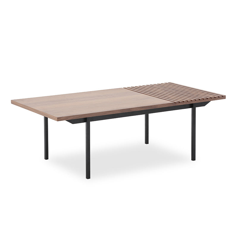 TOZZI Walnut & Black Nesting Tables - Set of 3 Modern Side Tables for Living Room, Bedroom, or Office - Space Saving End Tables with Storage