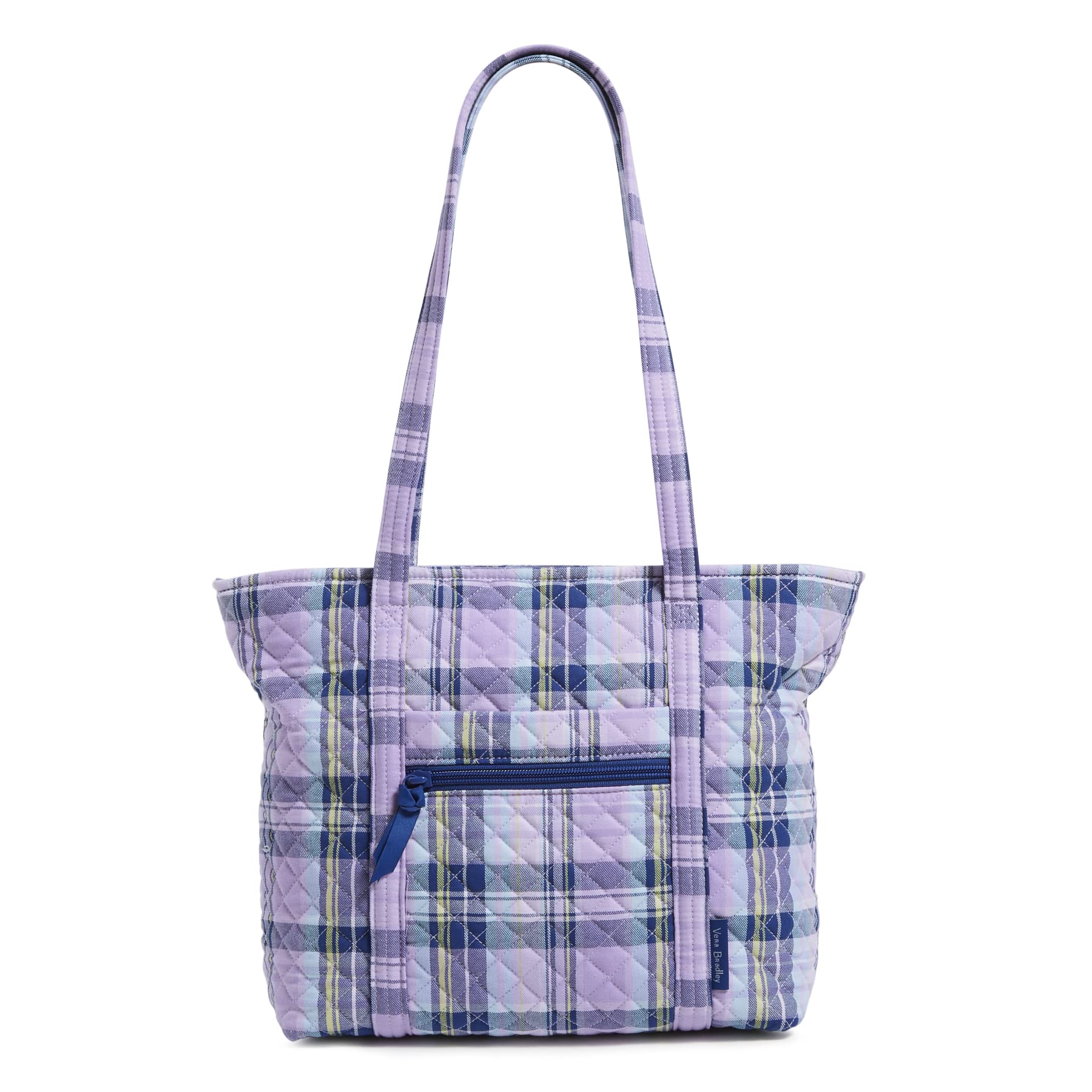 Vera Bradley Women's Cotton Small Vera Tote Bag - Stylish & Lightweight Handbag for Work, Travel & Everyday Use