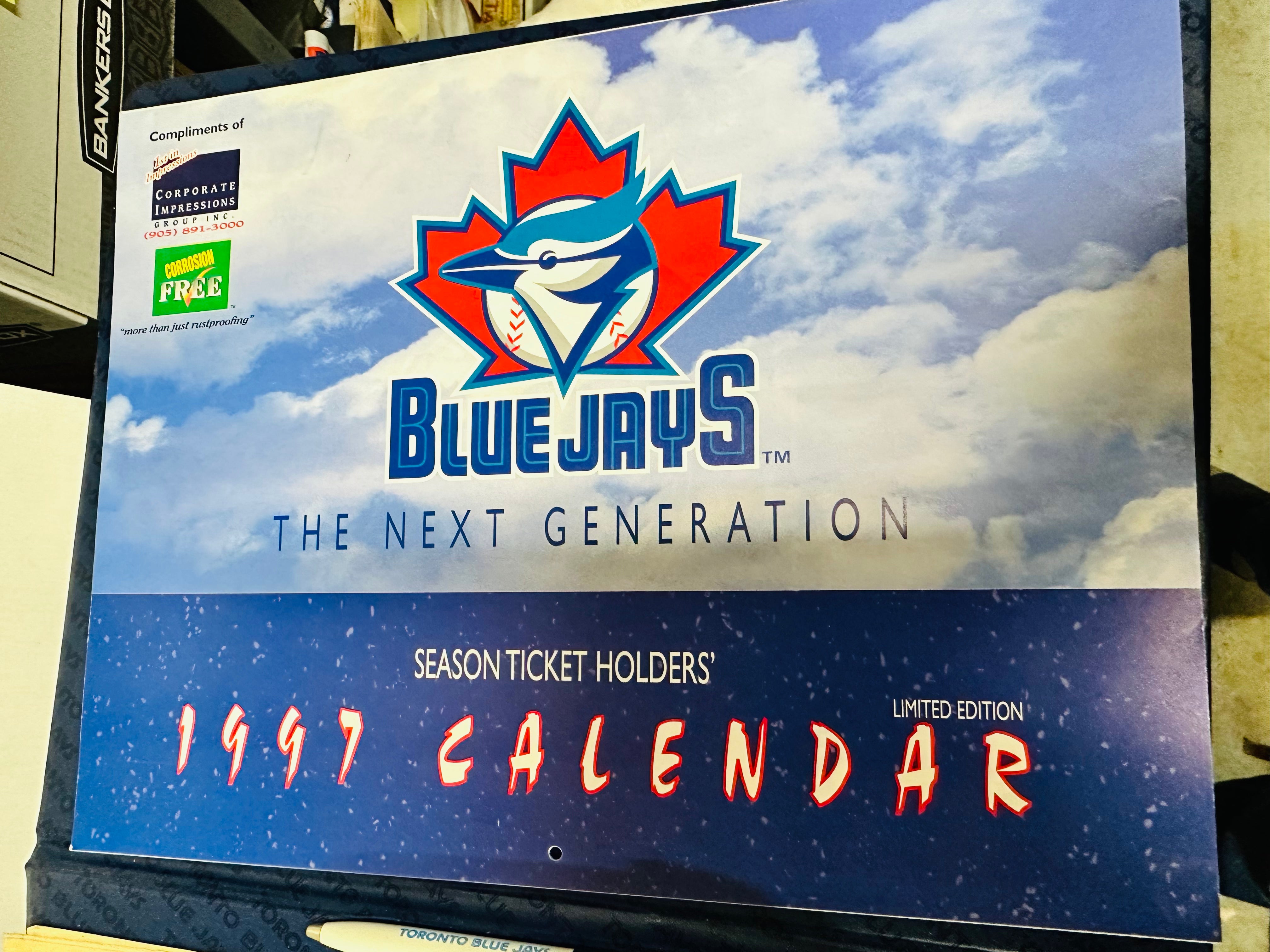 1997 Toronto Blue Jays Baseball Season Ticket Holder Custom Binder Set with Calendar & Pen - Perfect for Collectors, Fans & Memorabilia Organization
