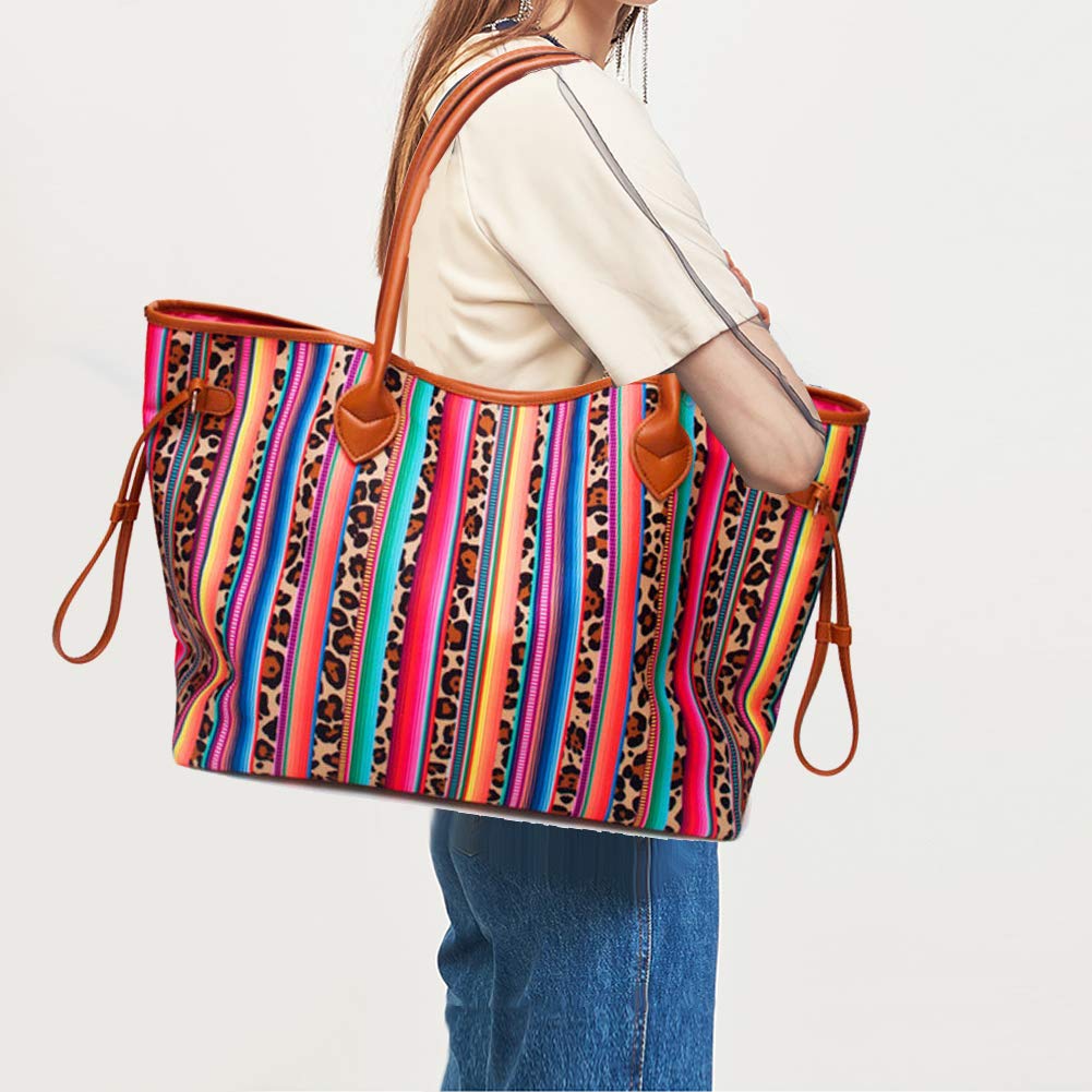 Large Women's Tote Beach Bag - Lightweight Canvas Casual Handbag for Travel, Shopping & Everyday Use | Waterproof & Spacious Carryall Purse