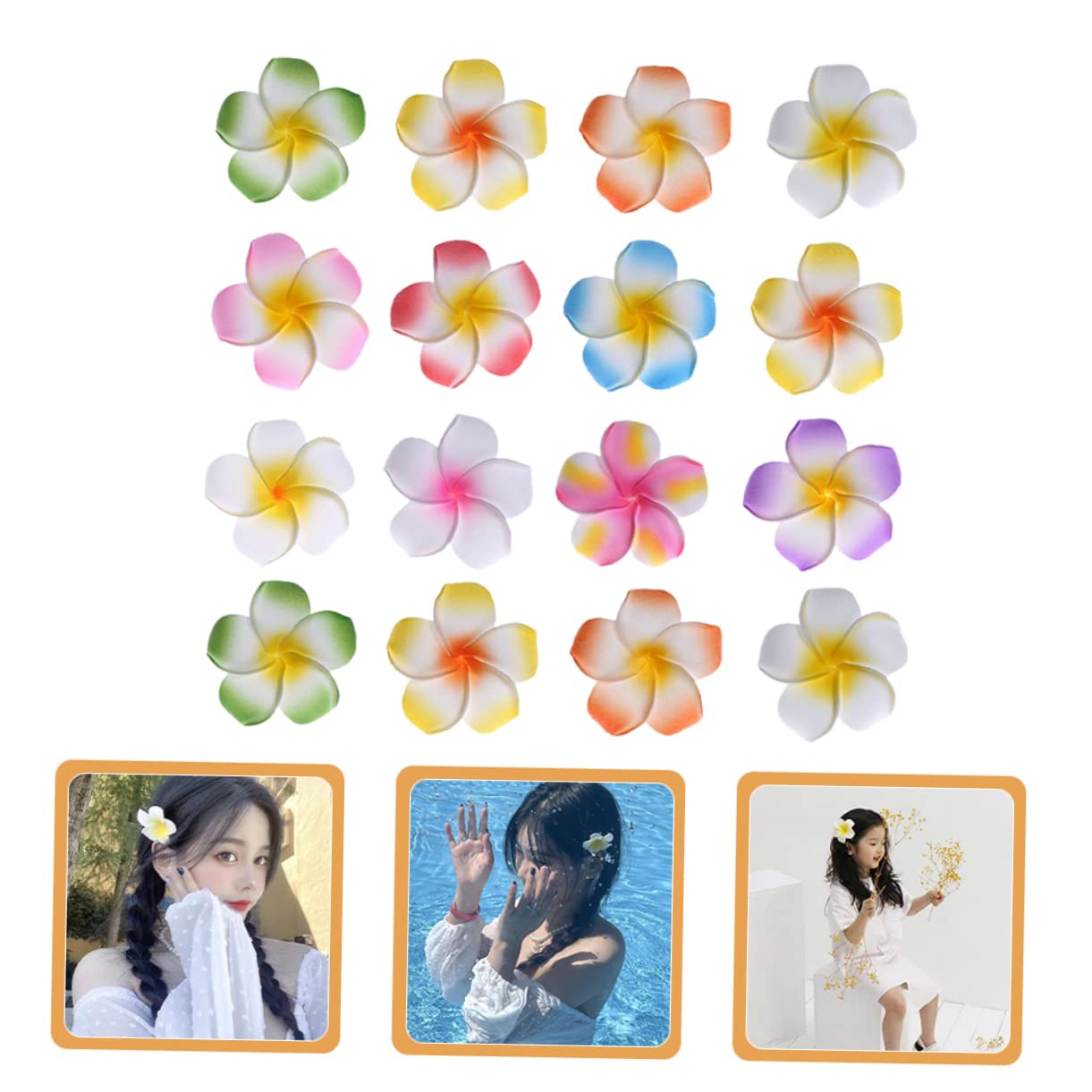 16 Pack Eva Flower Hair Clips for Women - Elegant Simulated Floral Barrettes for Party, Wedding, Birthday & Special Events | Perfect Hair Accessories for Daily Wear & Formal Occasions