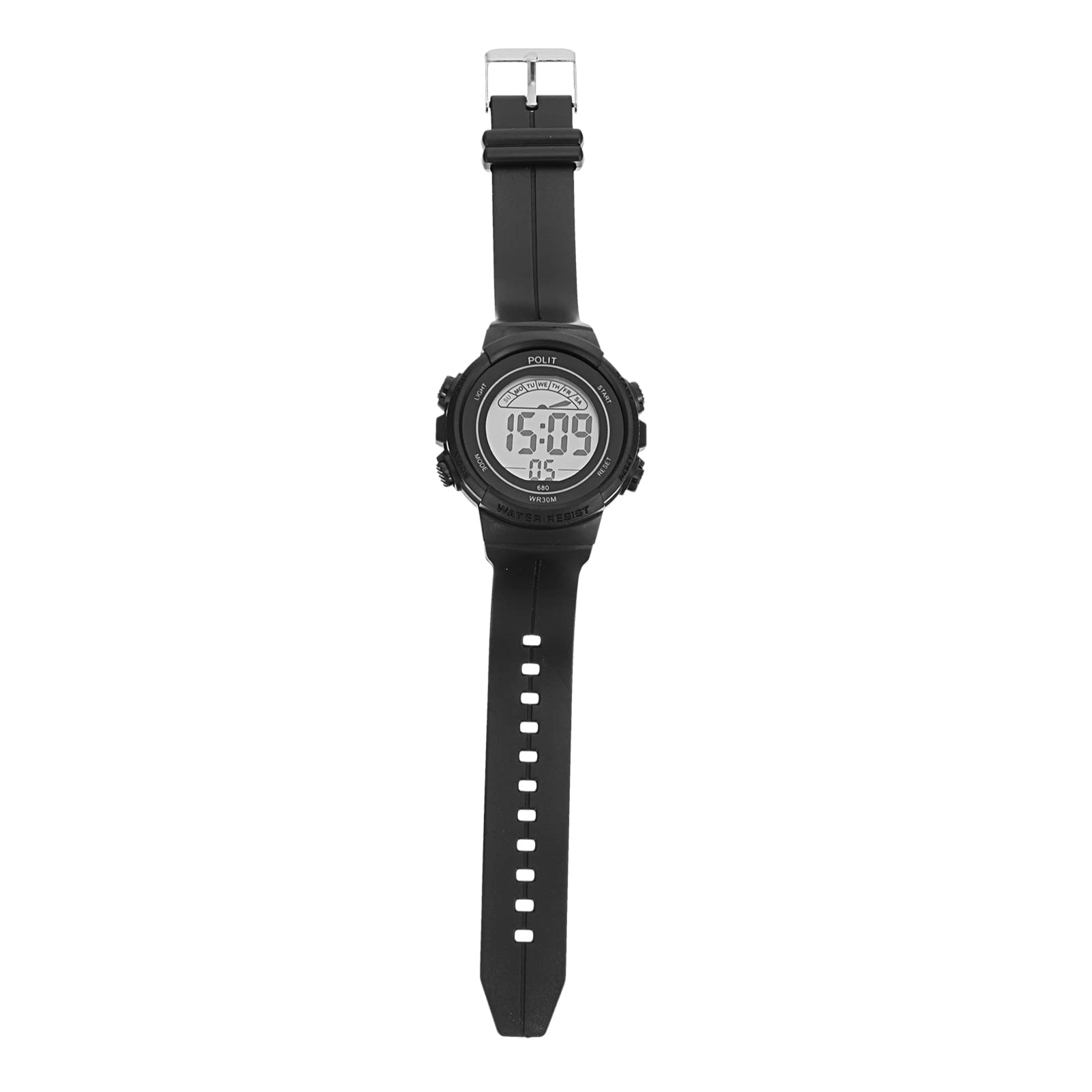 UKCOCO Digital Sports Watch with Glowing Display, Black Band for Men - Perfect for Running, Gym & Outdoor Activities