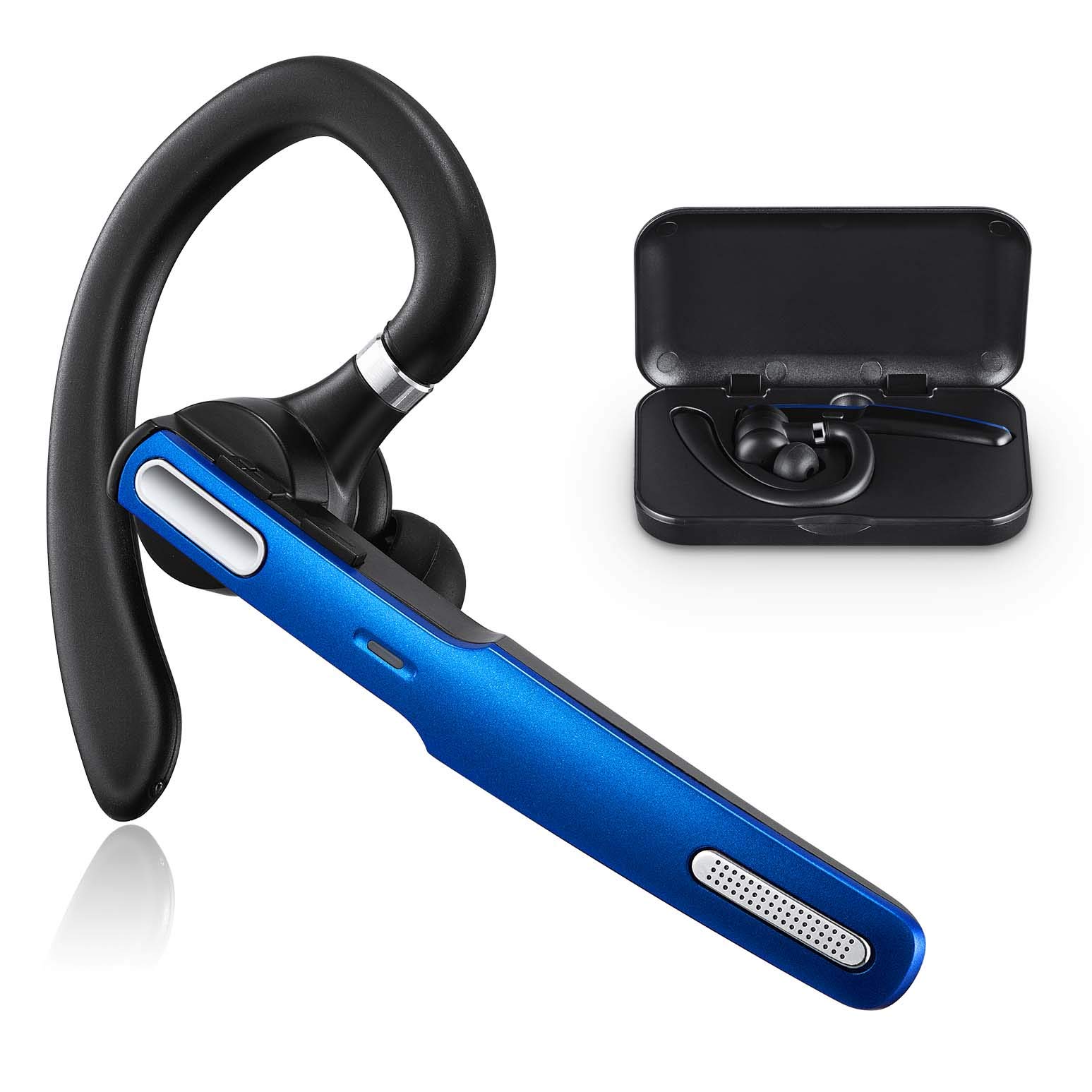 COMEXION Bluetooth Headset Wireless Earpiece V5.0 with Noise Canceling Mic - Hands-Free Stereo Earphones for iPhone & Android - Perfect for Driving, Business Meetings & Office Work