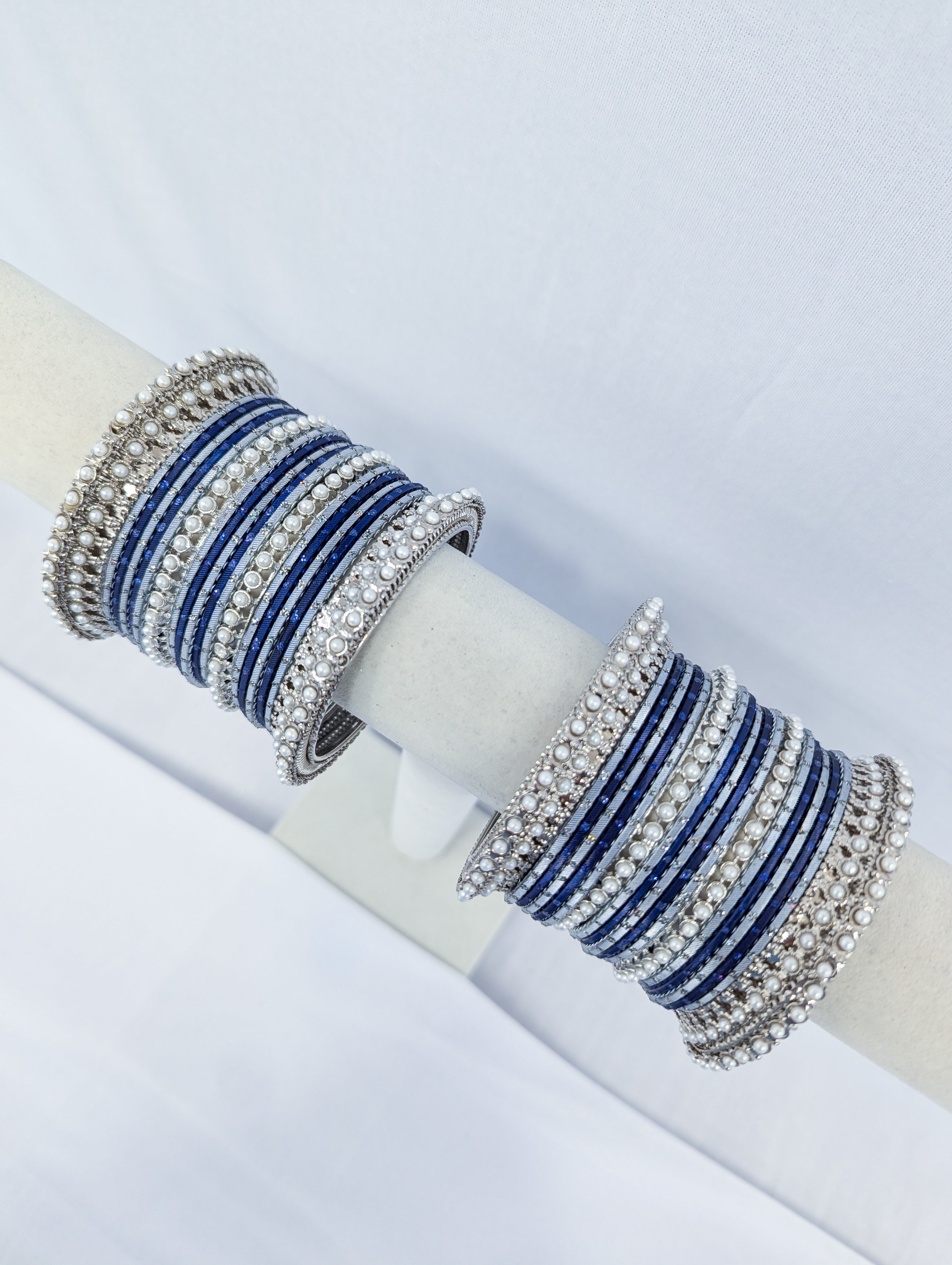 Blue and Silver 2-Hand Set - Elegant Dinnerware for Formal Dining & Special Occasions | Perfect for Weddings, Anniversaries & Holiday Gatherings