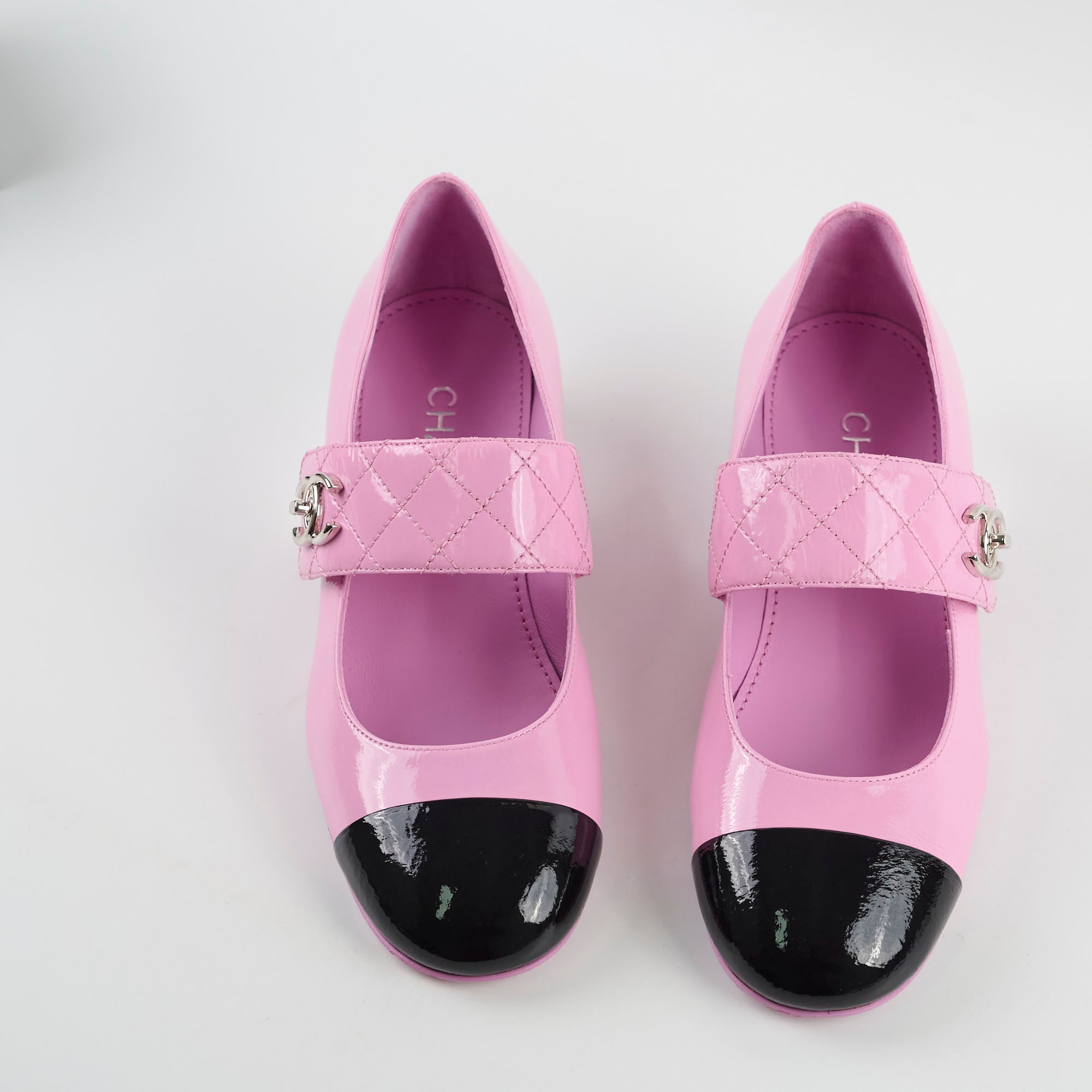 Chanel Pink Mary Jane Shoes for Women - Size 39 | Classic Ballet Flats for Office, Wedding & Special Occasions