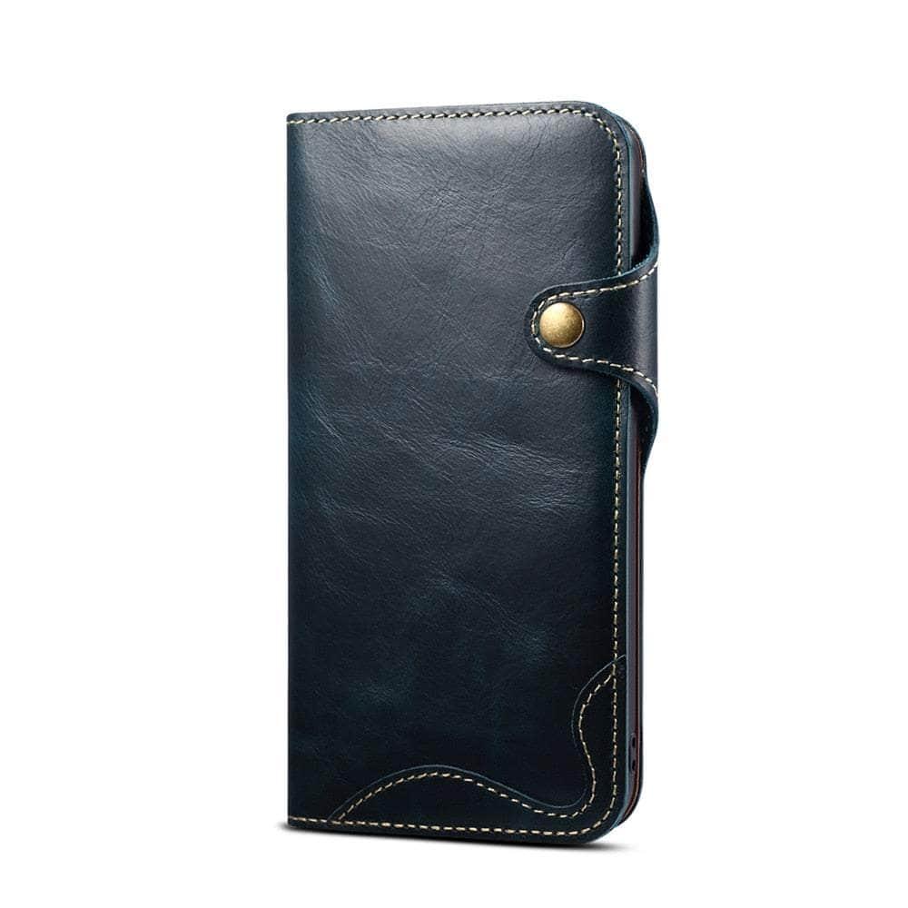Genuine Leather iPhone 15 Pro Max Wallet Case - Vintage Style Card Holder for Men & Women - Perfect for Everyday Use, Travel & Business