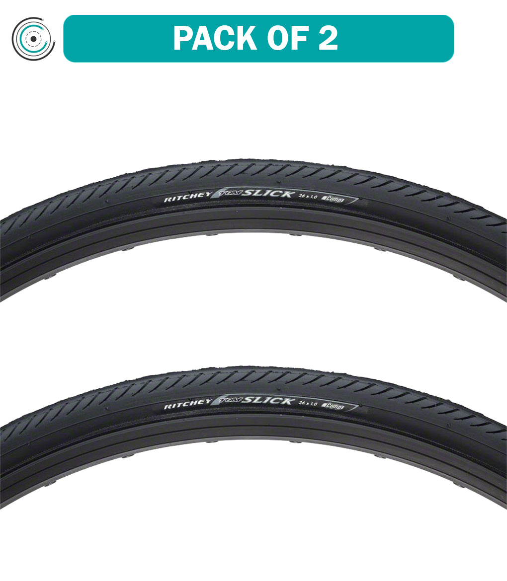 **Ritchey Tom Slick 26 x 1 Clincher Wire Bike Tires - 2 Pack, Black, 30 TPI, Fast Rolling, 330g (46430817009) - Perfect for Urban Commuting & Gravel Riding**