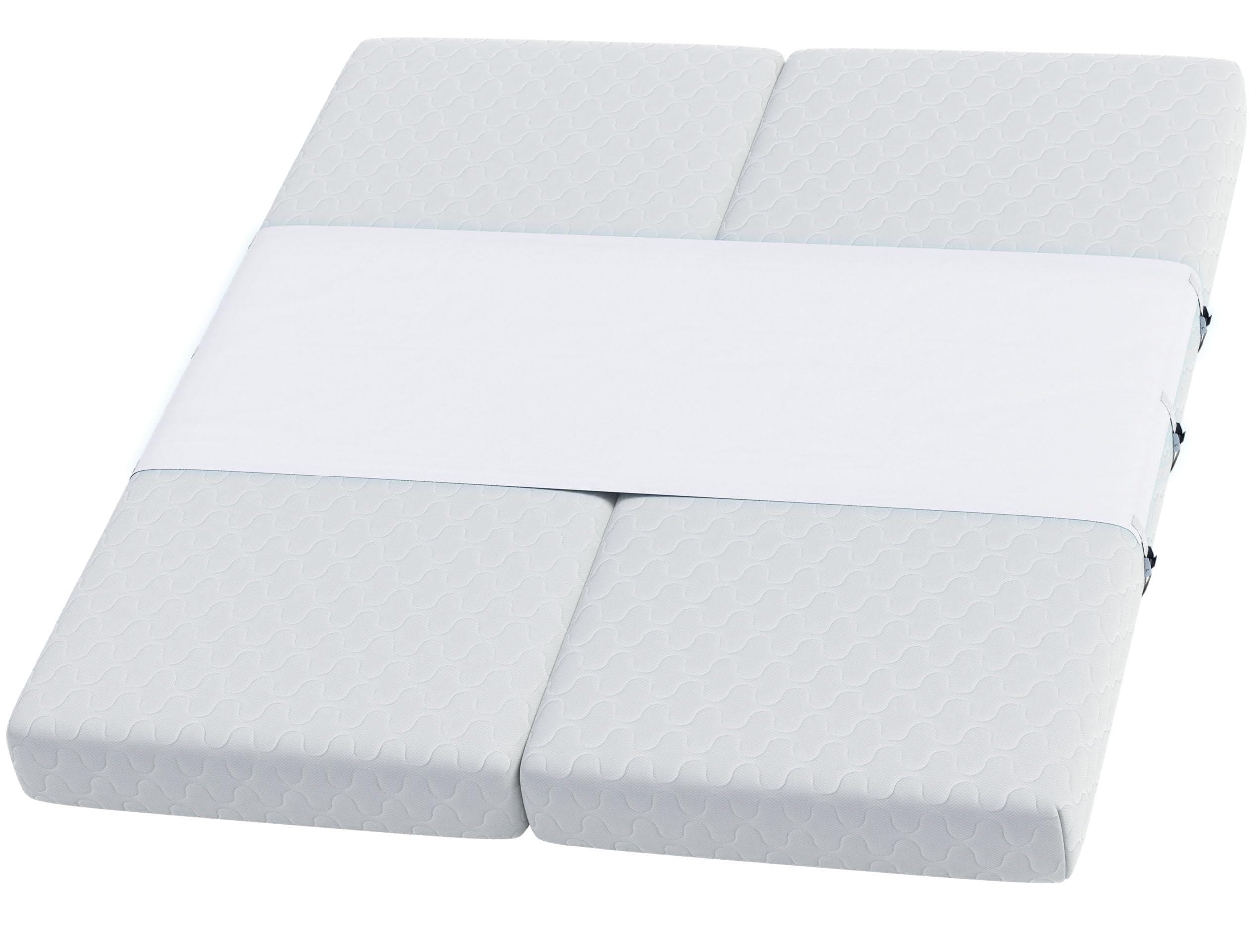 Twin to King Bed Converter | No-Slip Bed Bridge for Couples & Families | Split King Gap Filler for Adjustable Beds | Easy 5-Min Installation | White | Perfect for Guest Rooms, Master Bedrooms & RV Sleeping Solutions