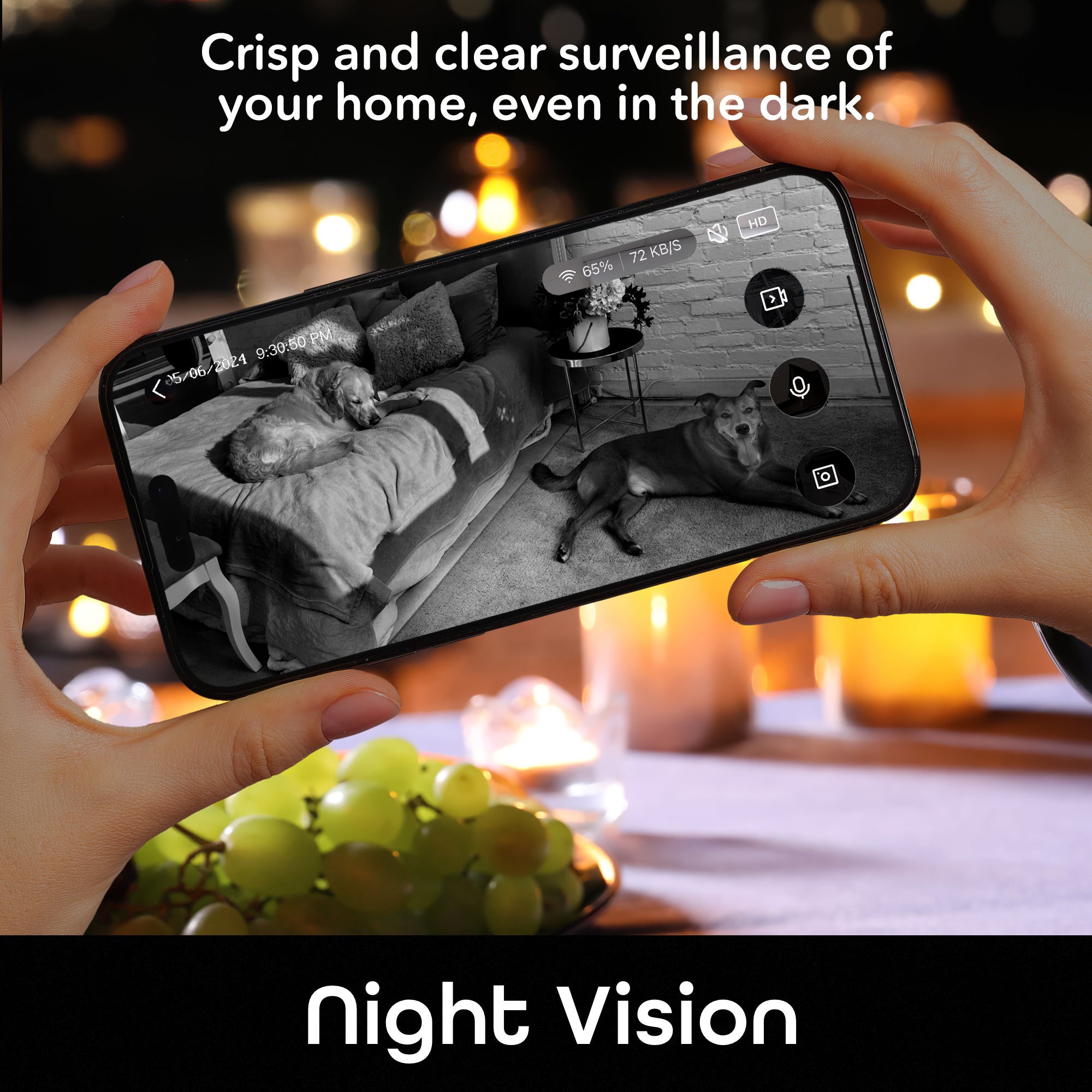 Geeni Smart Indoor PTZ Camera 2K Quad HD - 360° Pan/Tilt/Zoom, Night Vision, 2-Way Audio, Motion Tracking for Home Security & Baby/Pet Monitoring