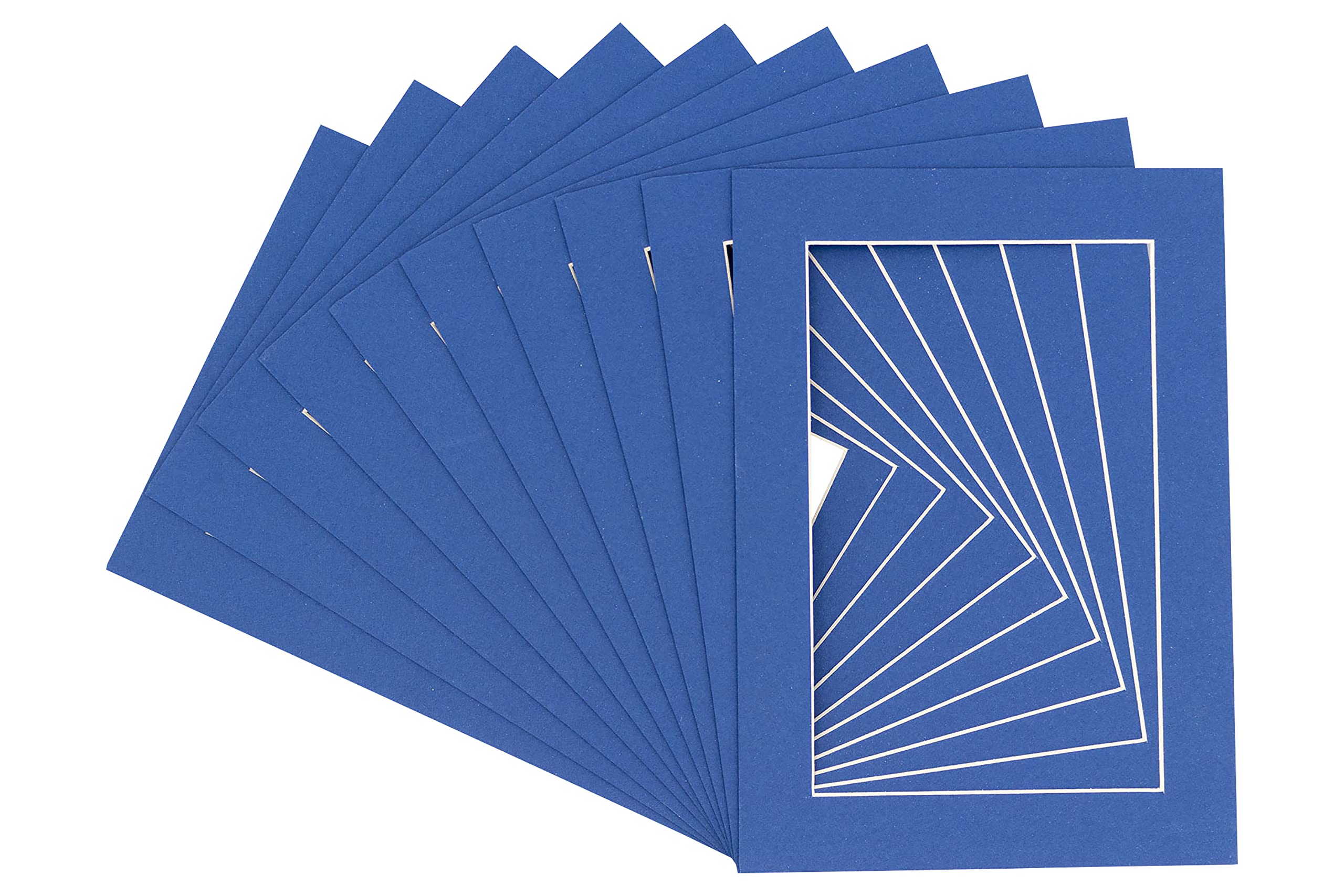 8x10 Inch Acid-Free Picture Mat for 6x8 Photos - Precut Bevel Cut Bottle Blue Matboard with Backing Boards & Clear Bags (Pack of 25) - Perfect for Framing, Scrapbooking, and Displaying Artwork