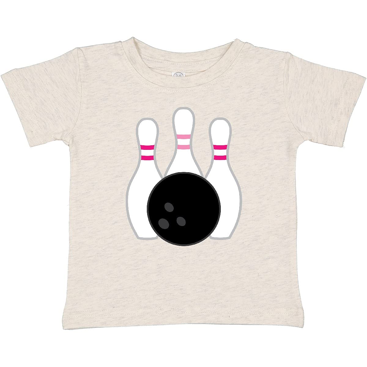 Inktastic Pink Bowling Pins Graphic Baby T-Shirt - Soft Cotton Cute Infant Bodysuit for Bowling Themed Parties & Family Outings