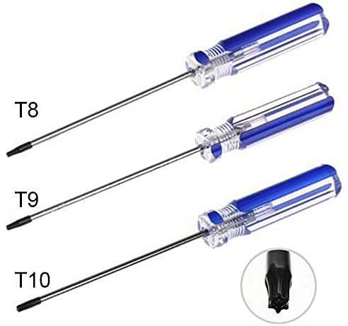 T8/T9/T10 Tamper Proof Torx Security Screwdriver Set - Premium Steel Torx Driver for XBOX 360 Wireless Controller Repair - Perfect for Electronics Maintenance, Game Console Fixing & DIY Projects