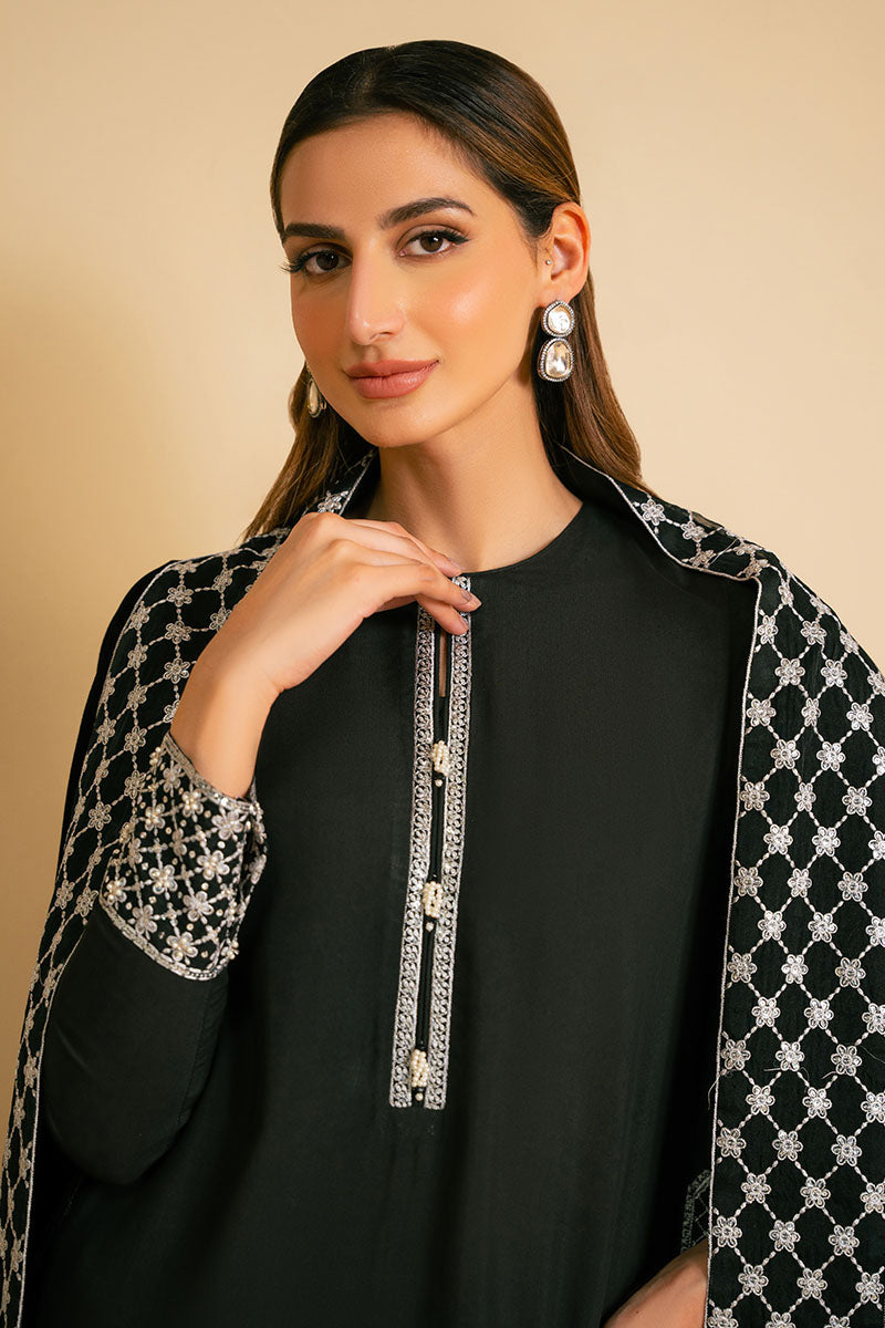 Midnight Mirage 2-Piece Set (Shirt & Dupatta) – Elegant Indian Ethnic Wear for Women, Perfect for Weddings, Festivals & Special Occasions