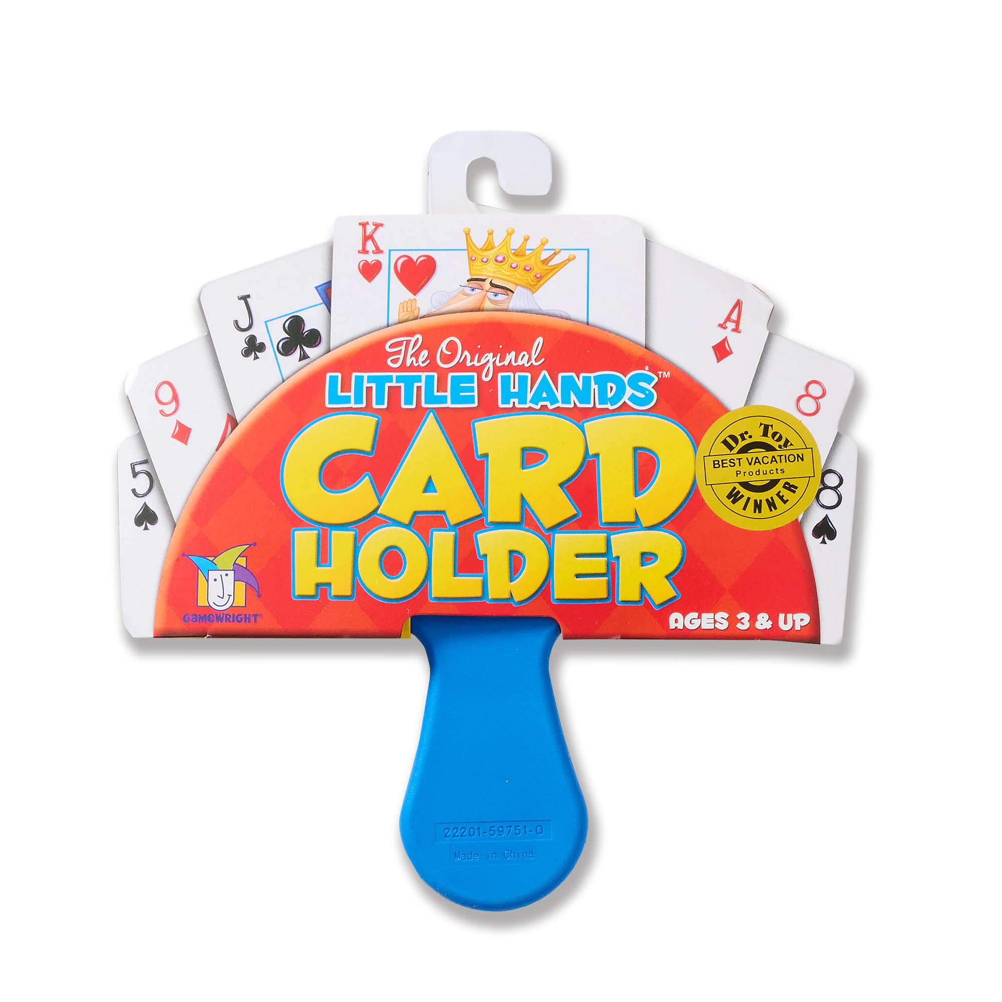 Gamewright Little Hands Playing Card Holder for Kids Ages 3+ | Card Game Accessory for Family Game Night | Perfect for Toddlers & Preschoolers (5 Inch) - Great for Uno, Go Fish & Memory Matching Games