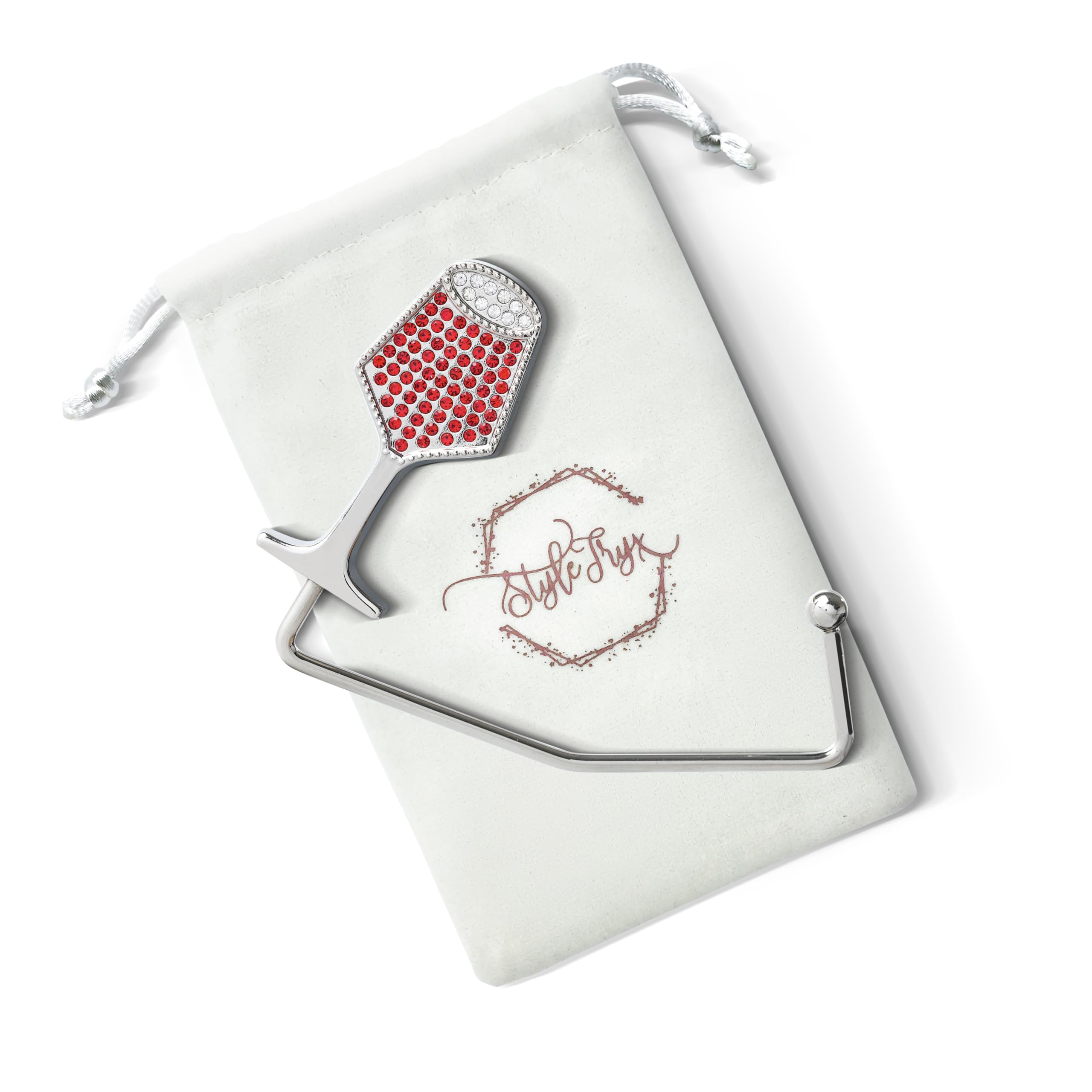 Stylish Rhinestone Bedazzled Purse Hook - Glittery Bag Holder for Tables & Bars | Perfect for Wine Lovers & Night Out Accessories | Protect Your Beloved Handbags at Restaurants, Cafes & Events