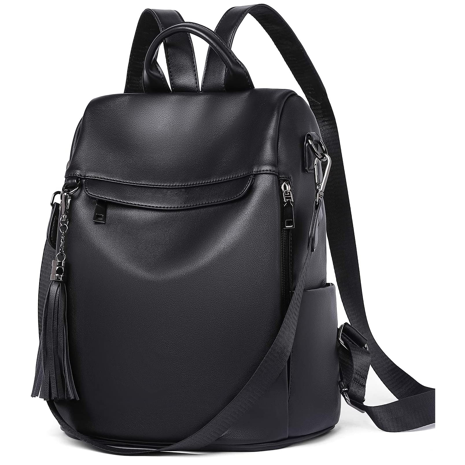 Telena Women's Vegan Leather Backpack Purse - Large Travel Backpack for College, Work & Commuting with Stylish Tassel | Perfect for School, Office & Weekend Getaways