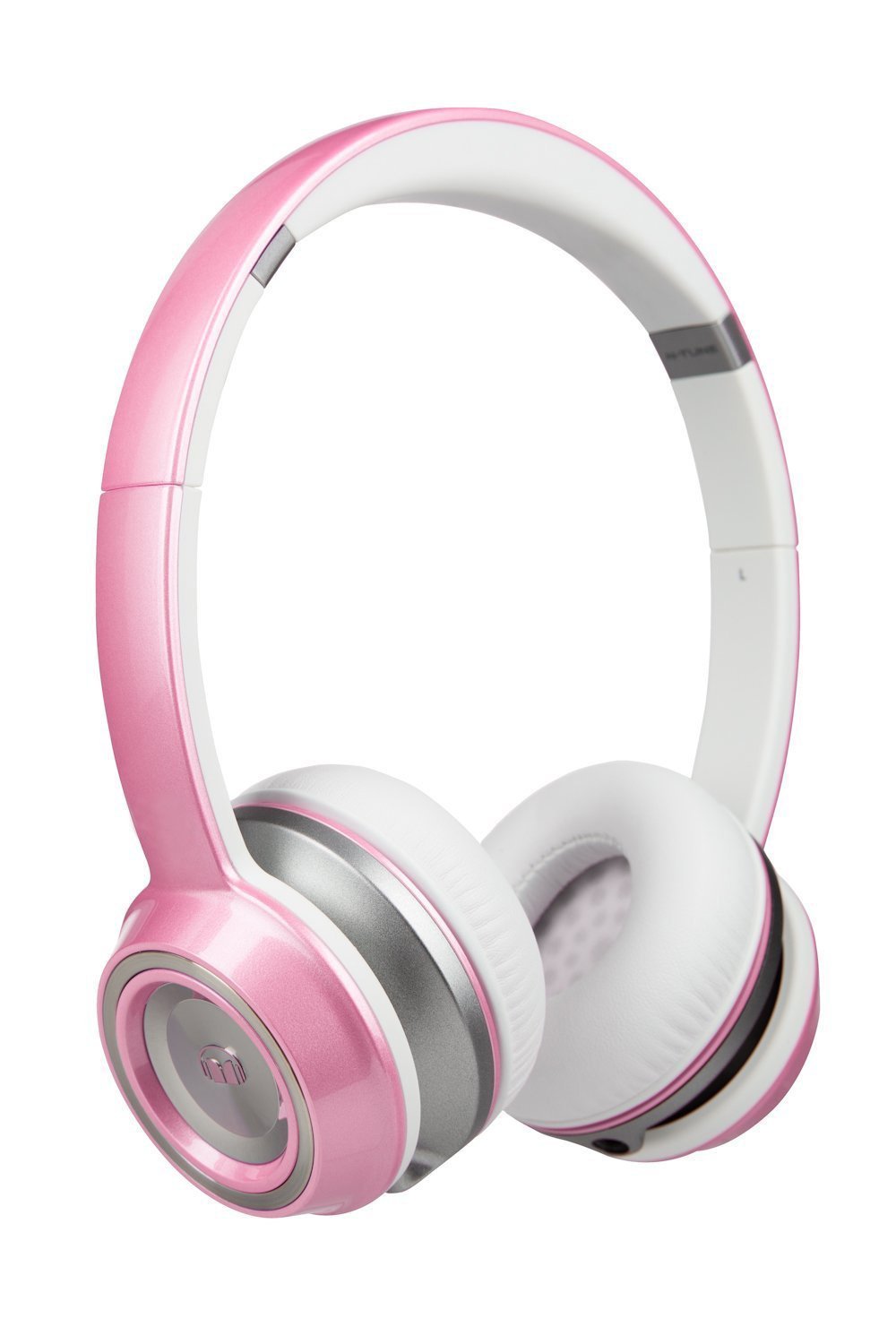 Monster NTune On-Ear Headphones - Wireless Bluetooth Headset with Built-in Mic, Noise Cancelling, 30H Playtime - Pink (Perfect for Gym, Travel & Work)