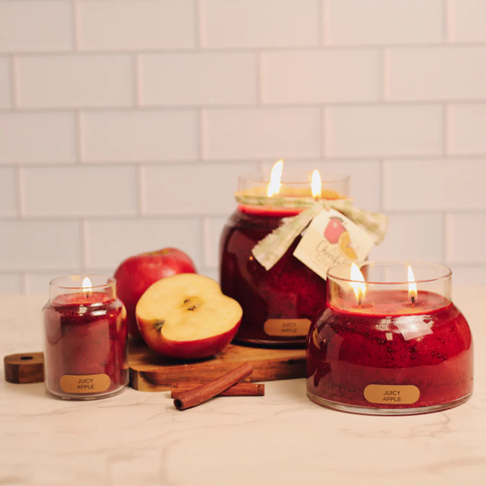 34oz Juicy Apple Scented Soy Wax Candle - Long Lasting Fragrance for Home, Office, and Relaxation