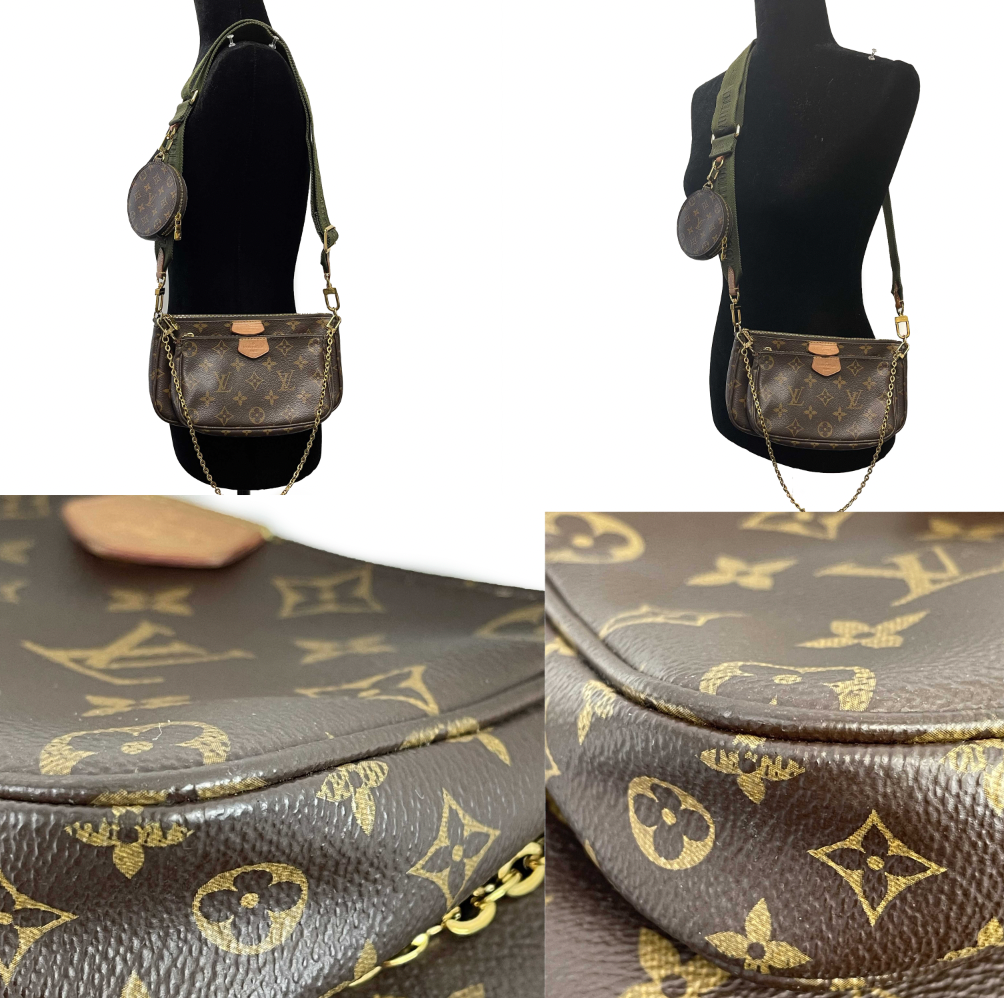 Authentic Louis Vuitton Multi Pochette Bag in Brown Monogram Canvas - Stylish Crossbody Purse for Women | Perfect for Everyday Use, Travel & Date Night