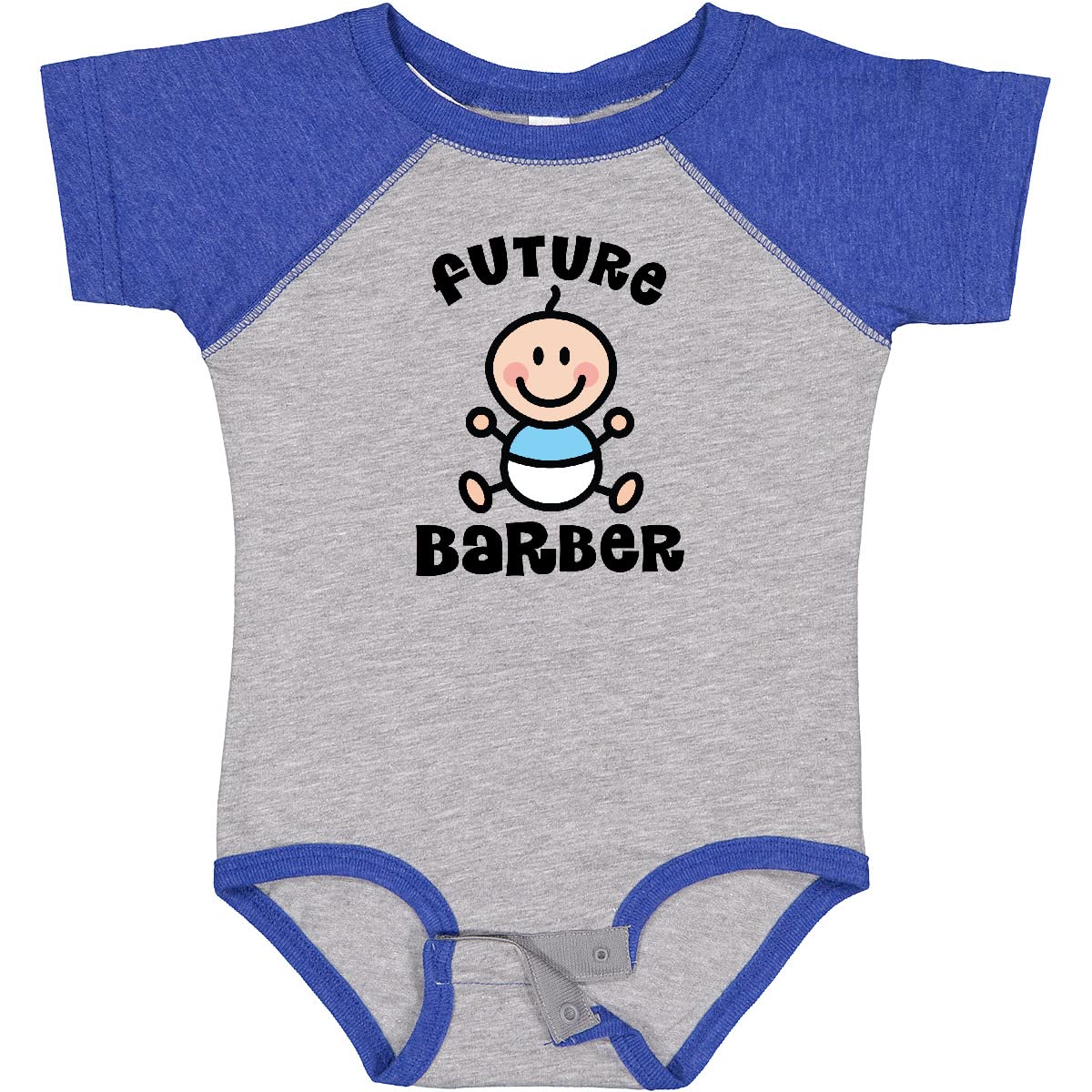Inktastic Future Barber in Training Baby Boy Bodysuit - Cute Barber-Themed Outfit for Infants & Toddlers - Perfect Gift for Baby Showers, Birthdays & First Haircuts