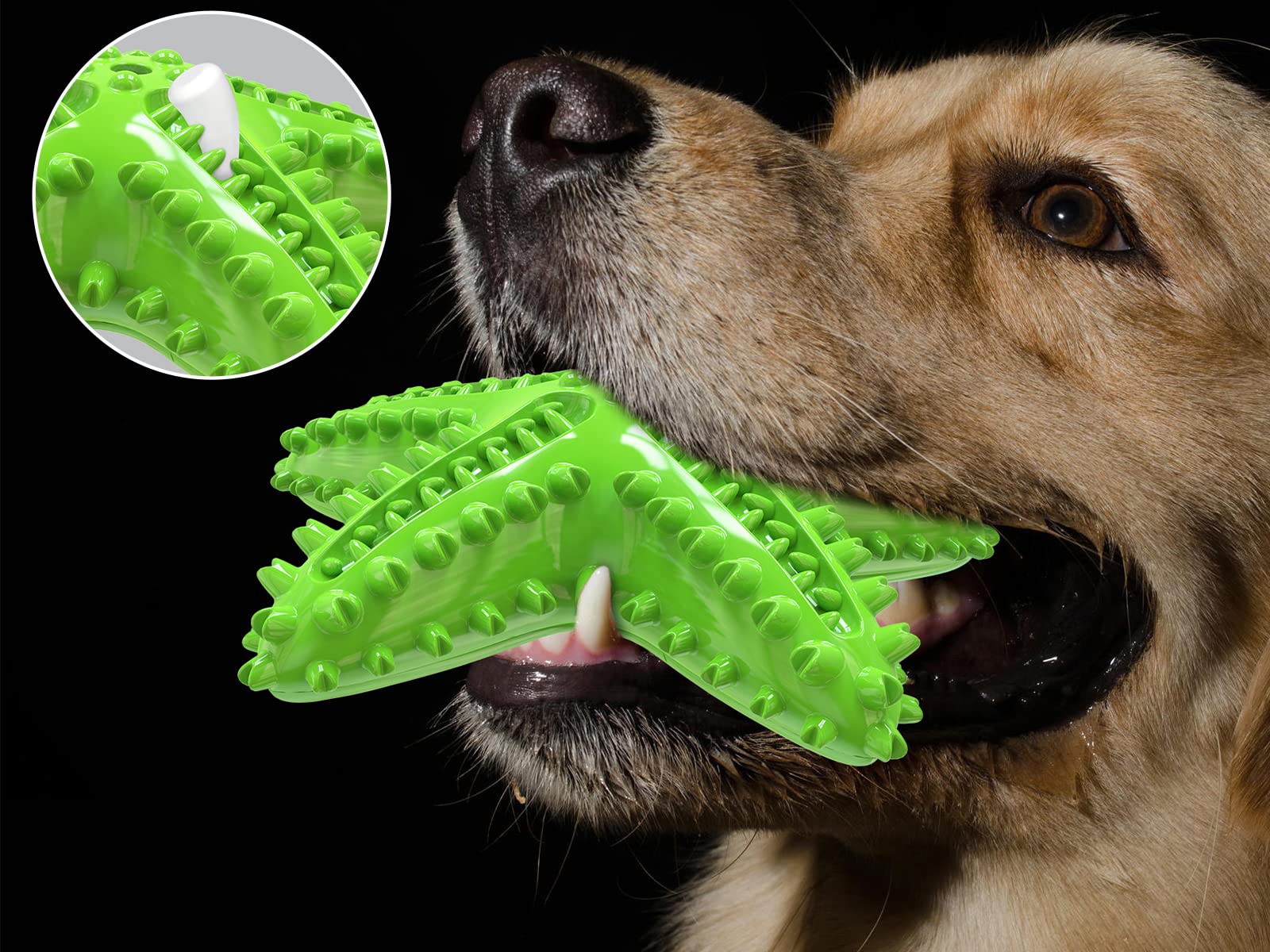 Acecy Durable Squeaky Interactive Starfish Dog Chew Toy - Puppy Teething & Teeth Cleaning Chew Toy for Small, Medium & Large Breed Dogs - Perfect for Playtime, Training & Dental Care