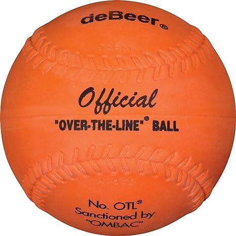 deBEER 12 Inch Orange Over The Line Softballs - Official Tournament Softballs for Outdoor Sports, Beach Games and Backyard Fun