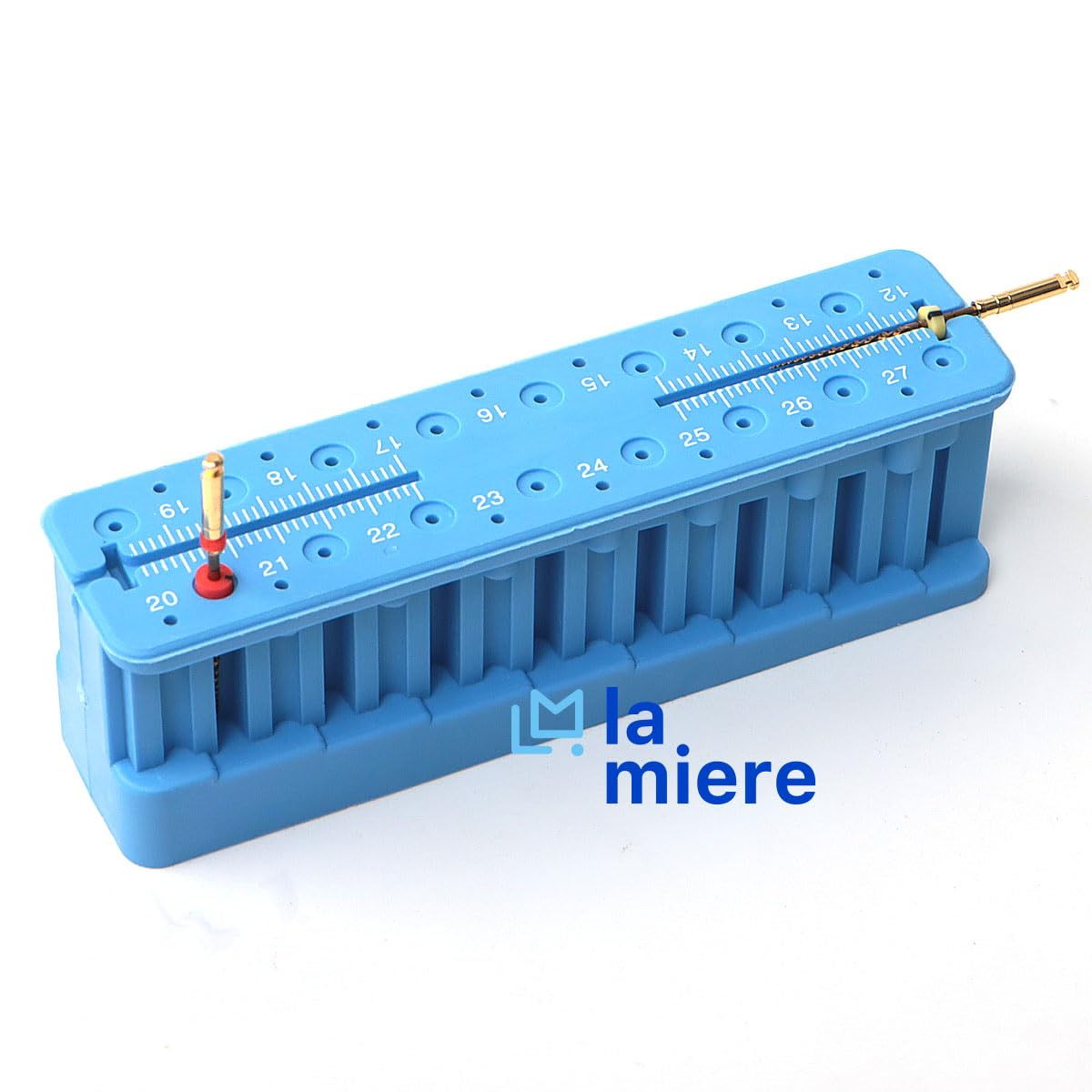 Autoclaveable Endodontic File Holder with Measuring Ruler - Dental Measuring Tools for Root Canal Procedures (A-Upside Measure) - Perfect for Dentists, Endodontists & Dental Clinics