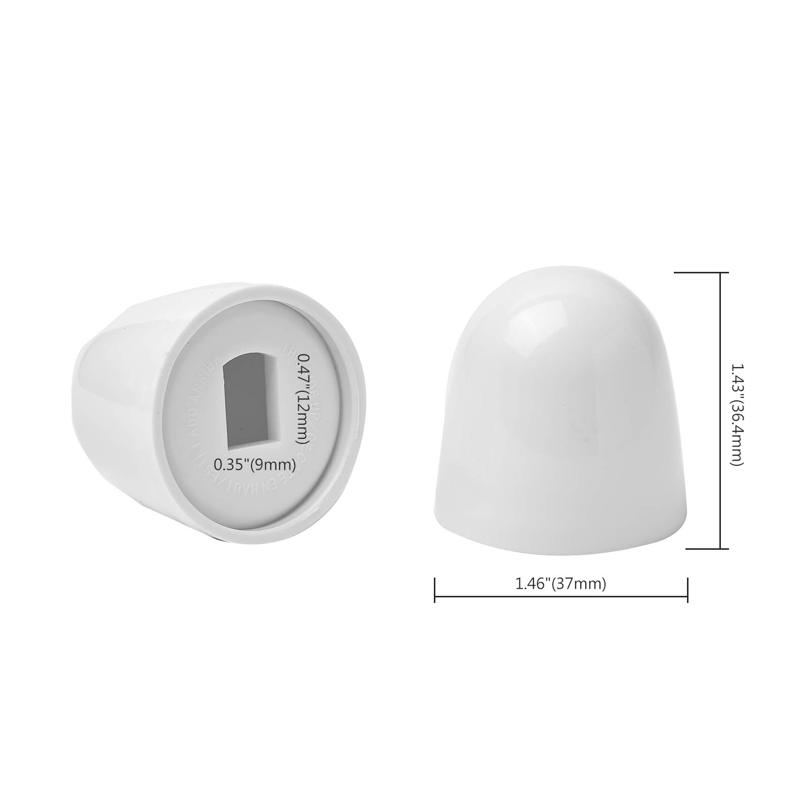 Universal Toilet Bolt Caps (4-Pack) - 1.43