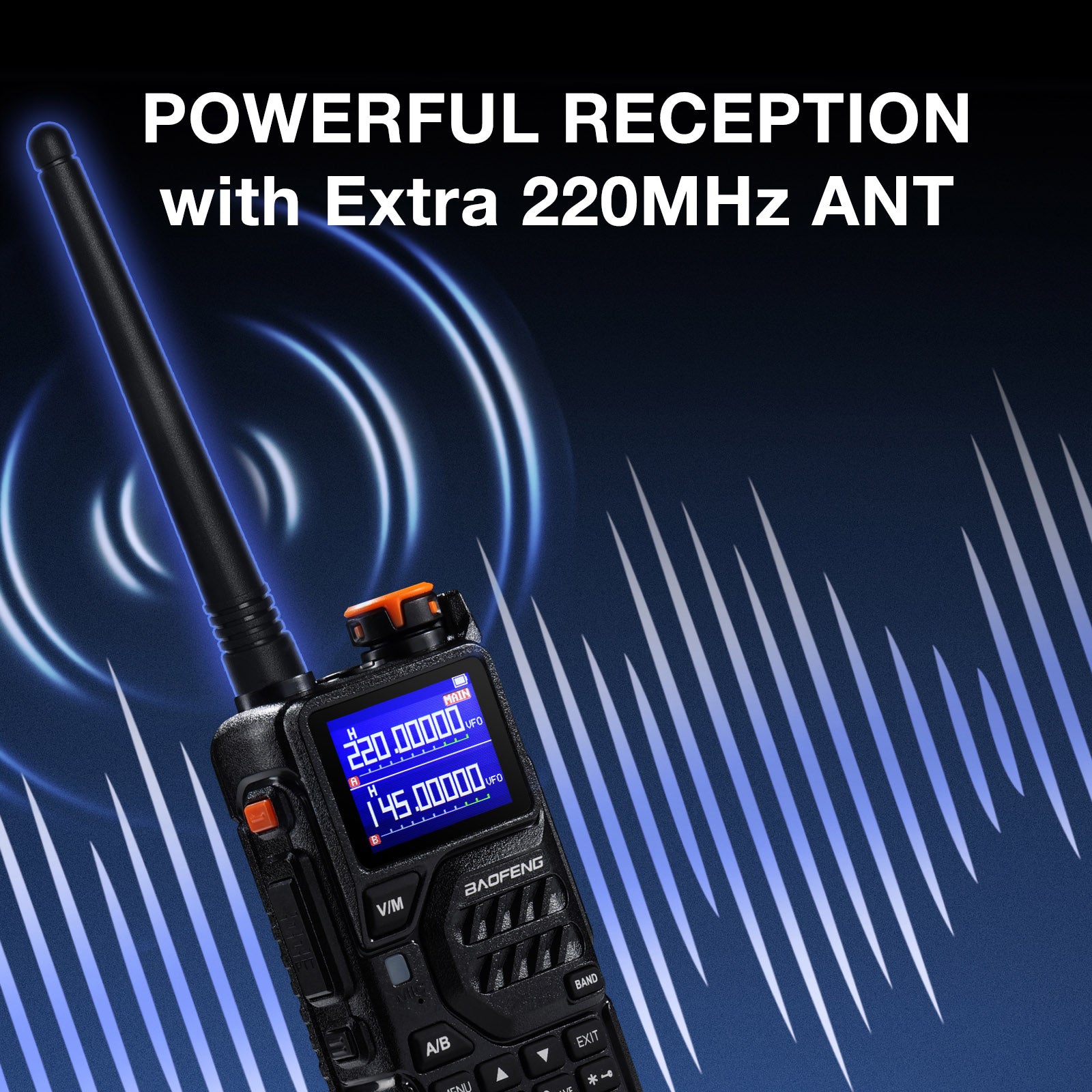 Baofeng K5 Plus Tri Band Ham Radio - 10W High Power VHF/UHF/1.25M Walkie Talkie with NOAA Weather Alert, 999 Channels, Frequency Copy & Scramble Function, 2500mAh Long Battery Life - Ideal for Outdoor Adventures, Emergency Communication, and Ham Radio Enthusiasts