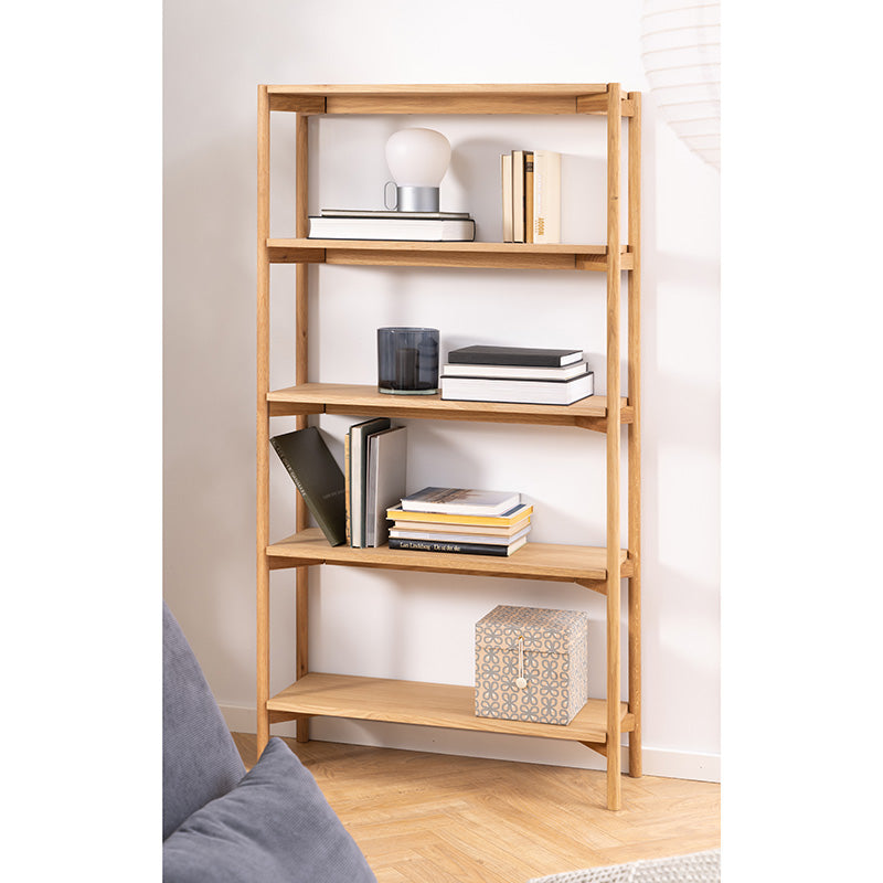 Braidwood 86cm Natural Oak Wooden Shelving Unit - Stylish Storage for Living Room, Bedroom, or Home Office
