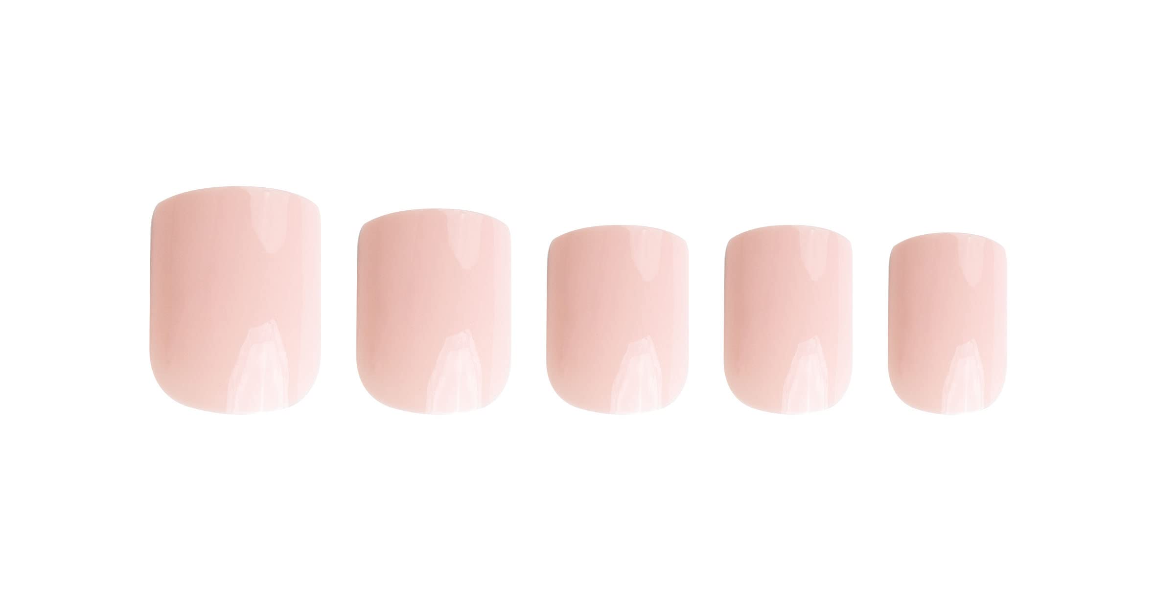 24Pcs Dusty Pink Square Press on Nails Medium Length - Easy to Apply Fake Nails for Women, Perfect for Parties, Weddings & Everyday Wear