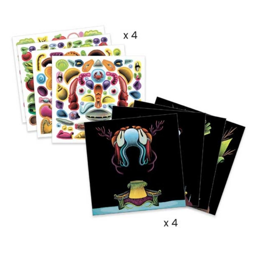 DJECO Inspired by Spring Vegetables (Arcimboldo) - Creative Collage Art Kit for Kids | Fun Spring-Themed Educational Activity for Home & Classroom