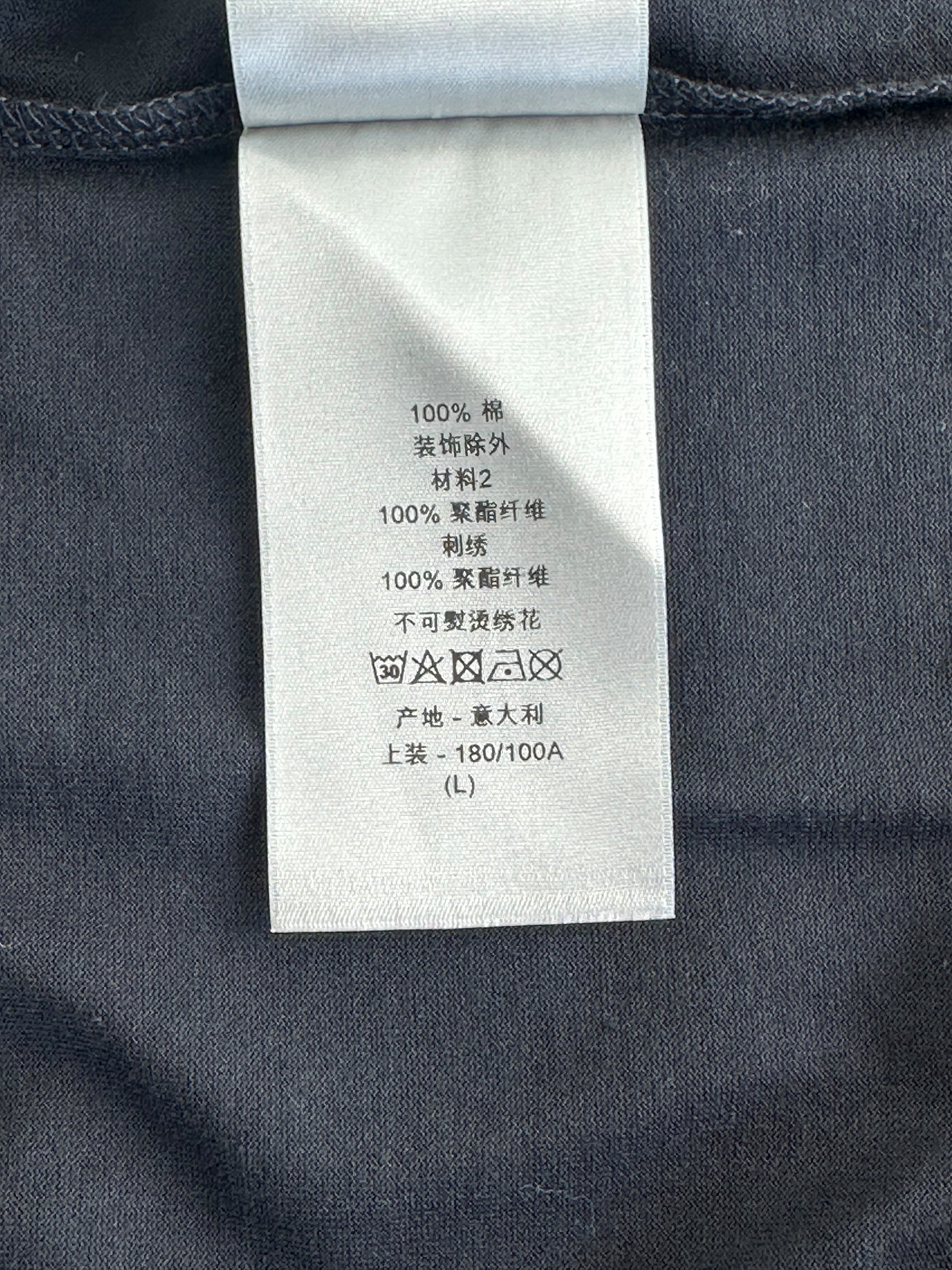 Dior Navy & White Embroidered Logo T-Shirt for Men - Luxury Casual Cotton Tee for Streetwear & Everyday Outfits