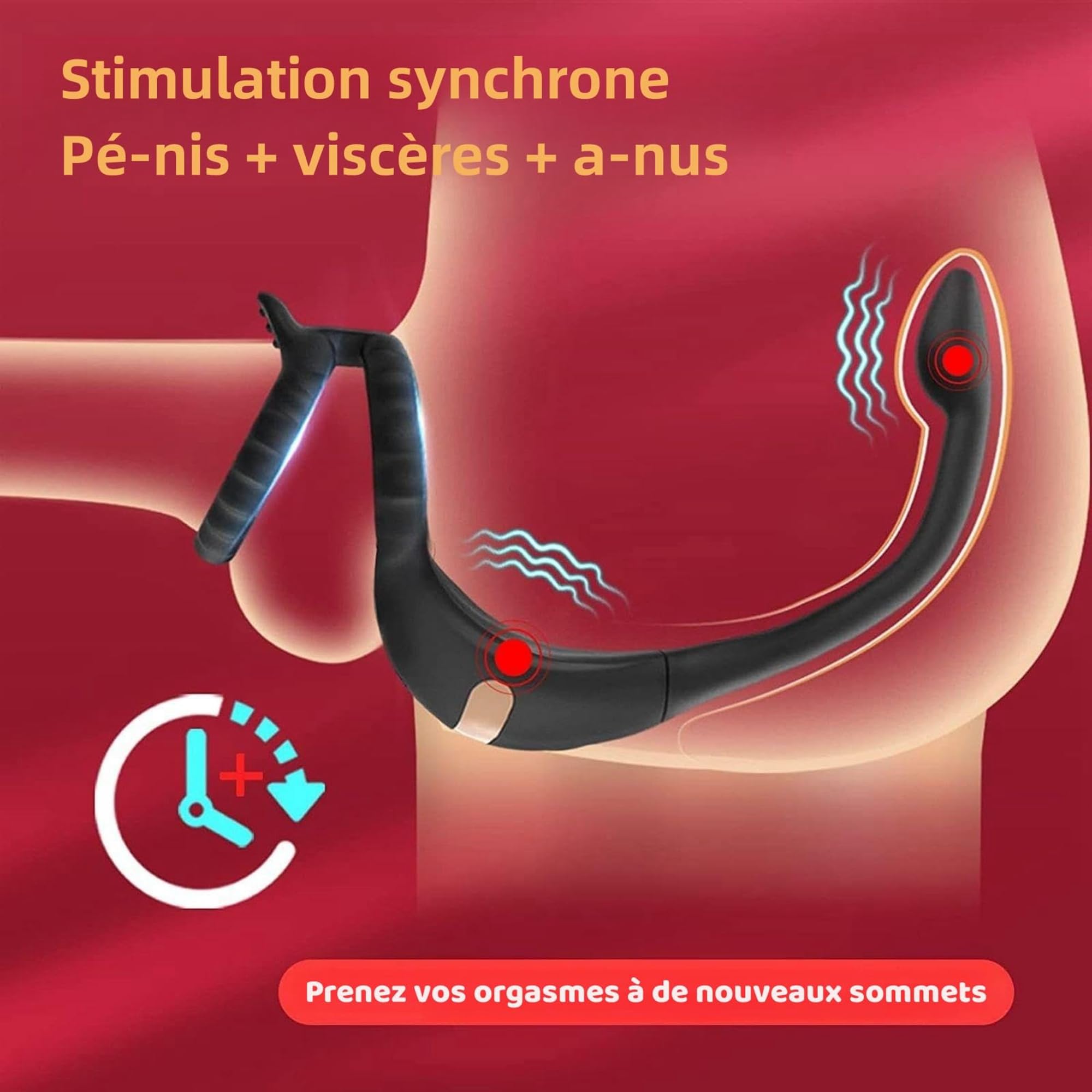 3 in 1 Plug Anal Vibrator with Remote Control - Prostate Massager & Vibrating Cock Ring - 9 Vibration Modes for Couples Pleasure - Waterproof Adult Sex Toy for Men & Women - Perfect for Solo Play, Couples Intimacy & BDSM Exploration