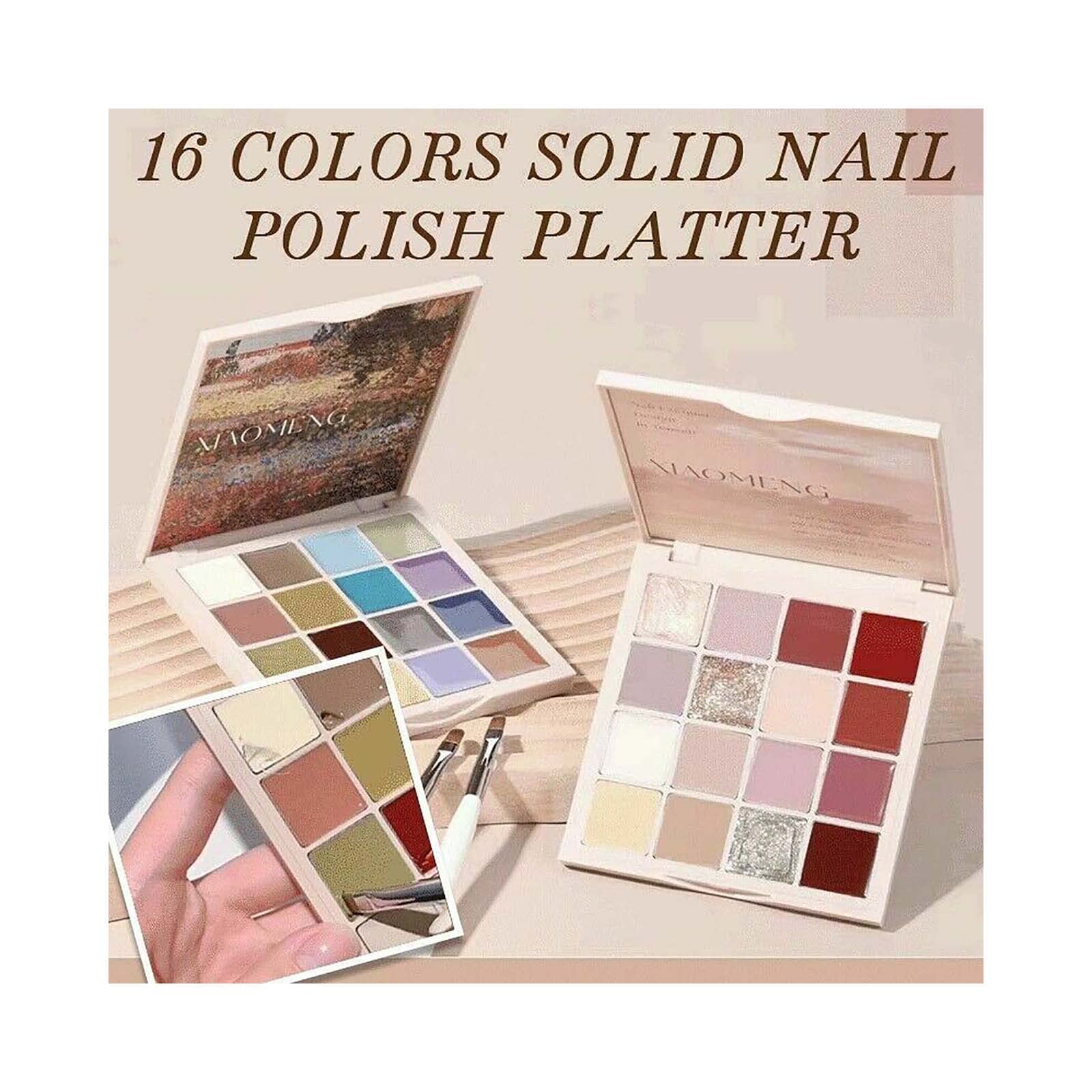 16 Colors Solid Nail Oil Gel Glue Set - Long Lasting Gel Nail Polish Kit with Glitter for Christmas, Manicure, Pedicure & Nail Art - Perfect for Home Salon, DIY Nails & Gift Giving